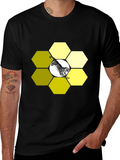 Tiger Hexagon Black Graphic Tee