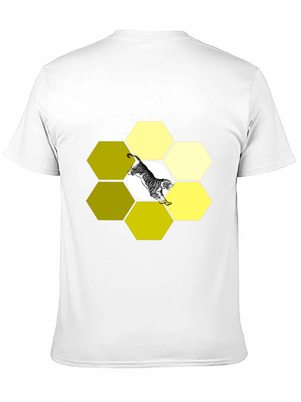 Tiger Hexagon Black Graphic Tee