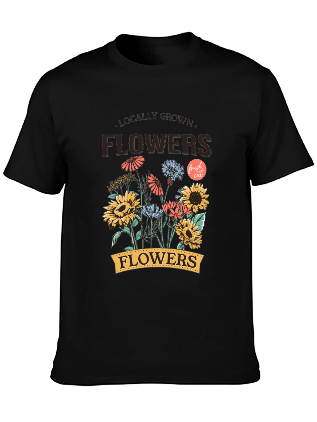Locally Grown Flowers Graphic T-Shirt - Unisex