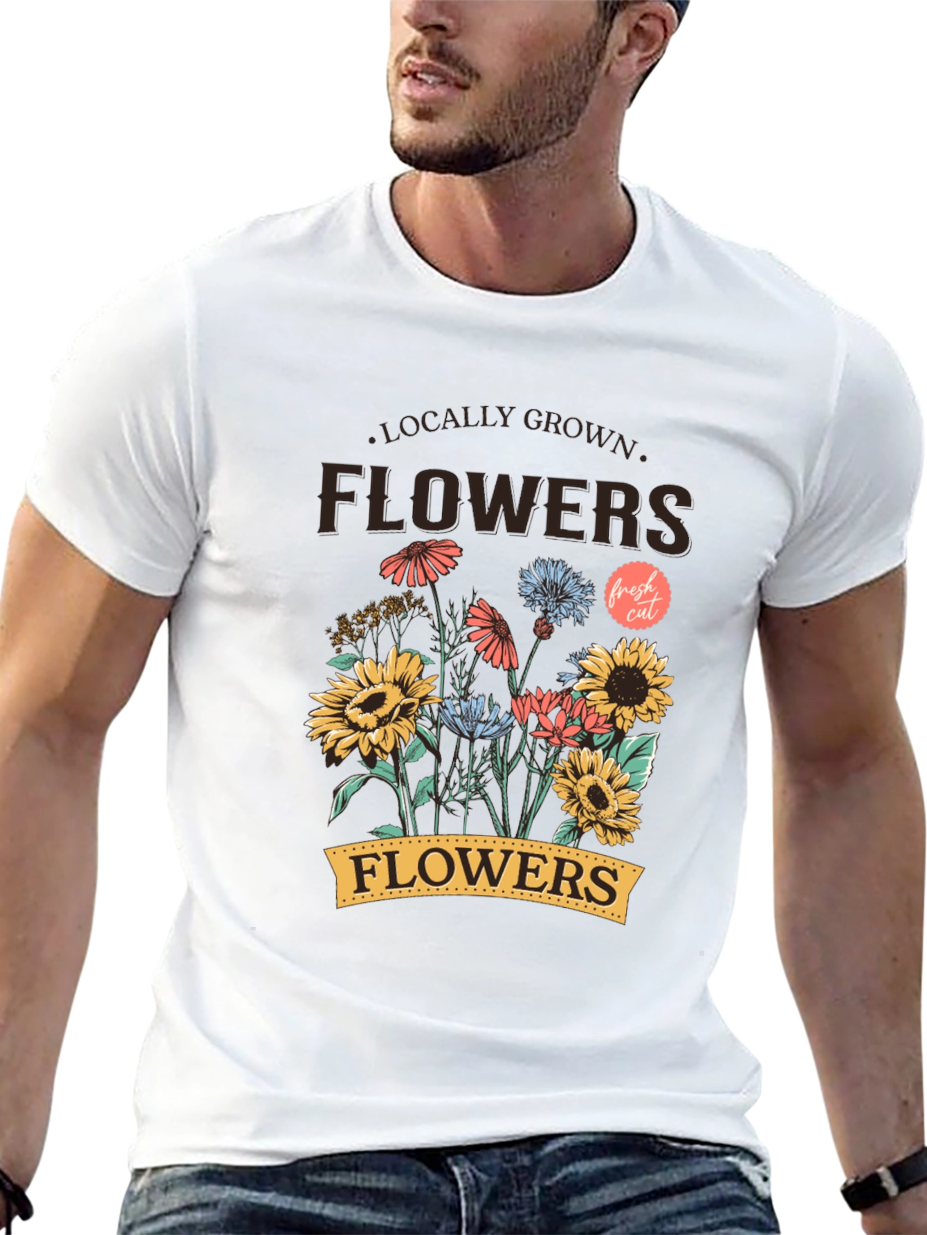Locally Grown Flowers Graphic T-Shirt - Unisex