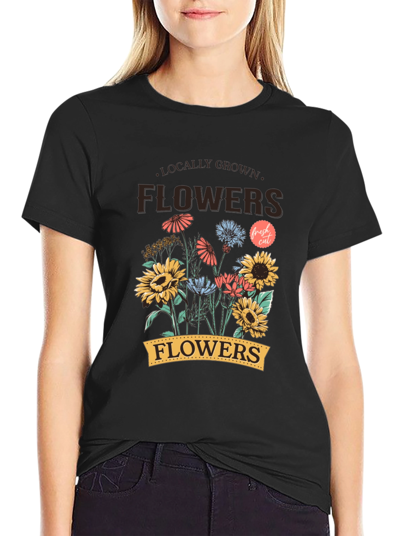Locally Grown Flowers Graphic T-Shirt - Unisex