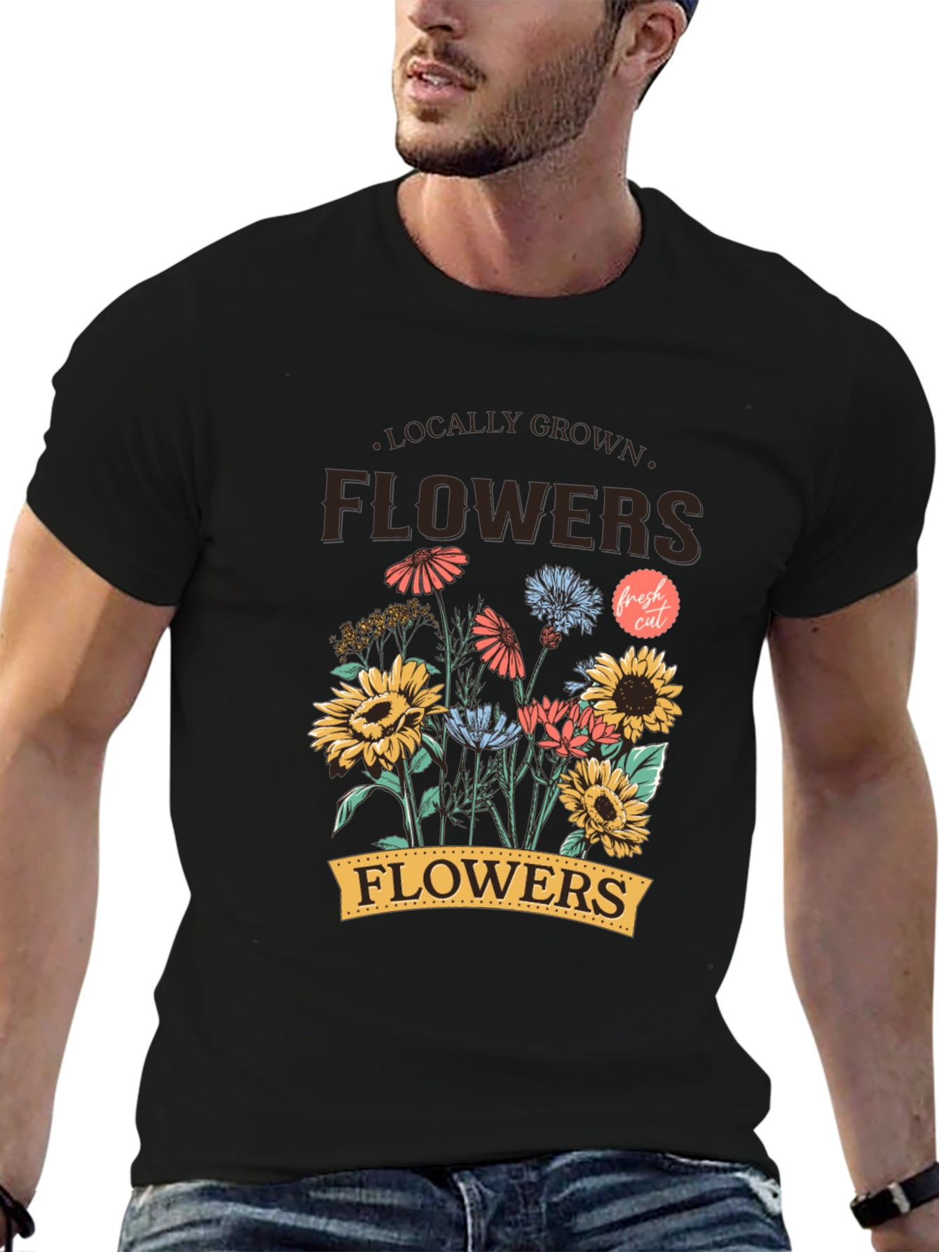Locally Grown Flowers Graphic T-Shirt - Unisex