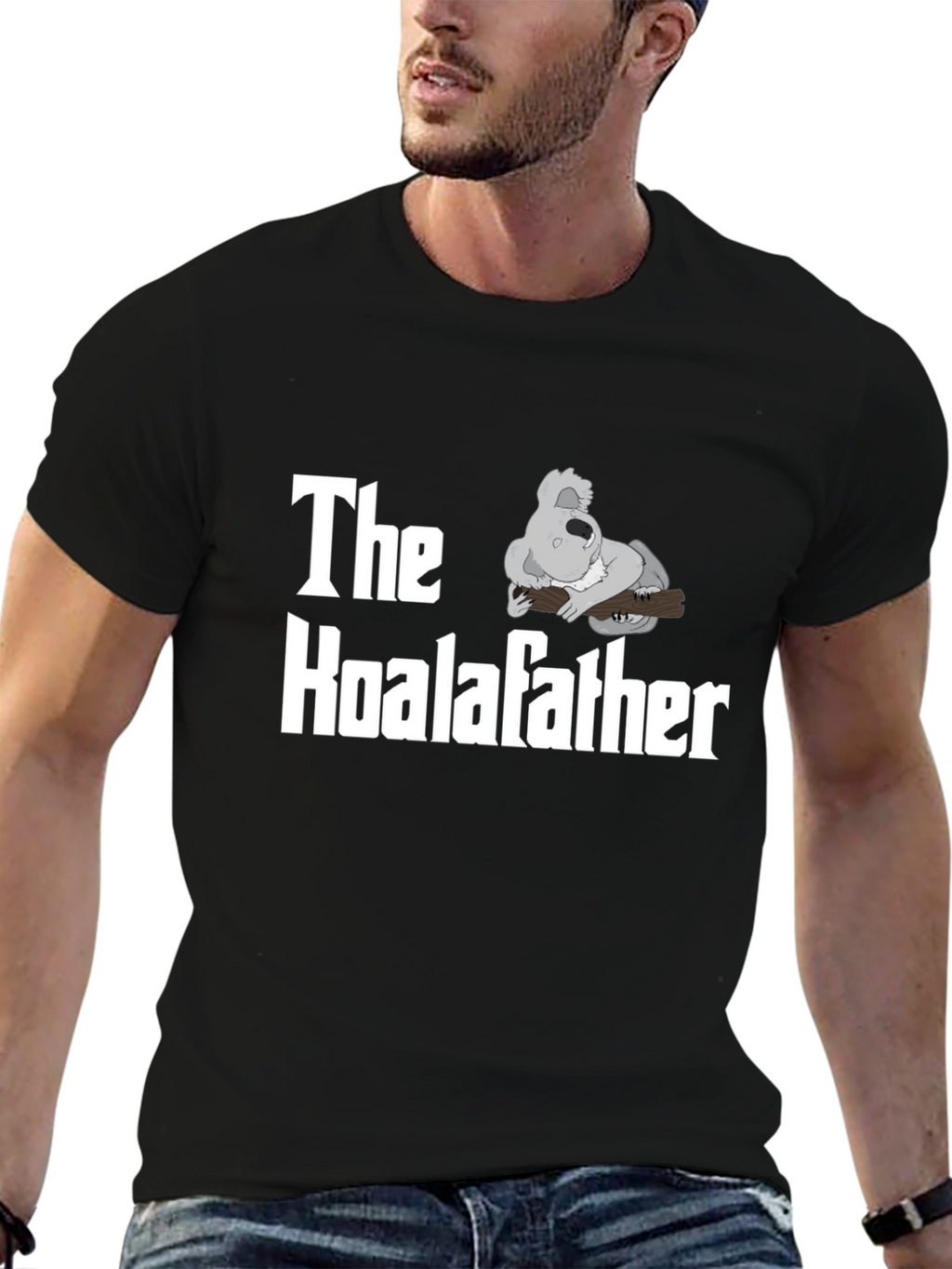 The Koalafather Graphic T-Shirt - Black