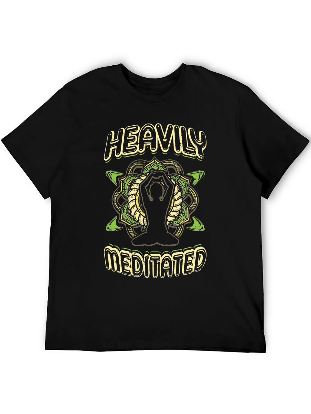 Heavily Meditated Yoga T-Shirt - Black