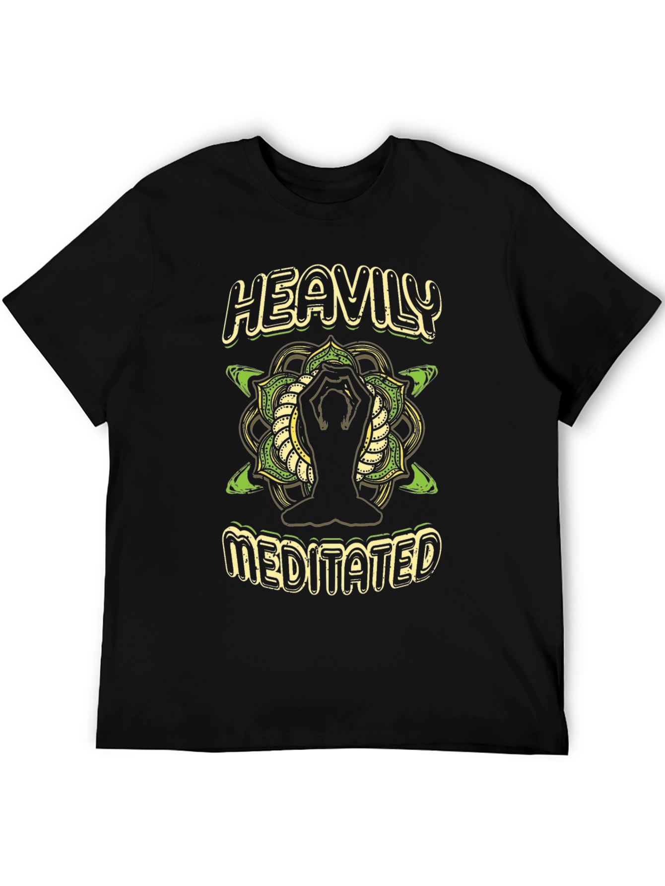 Heavily Meditated Yoga T-Shirt - Black
