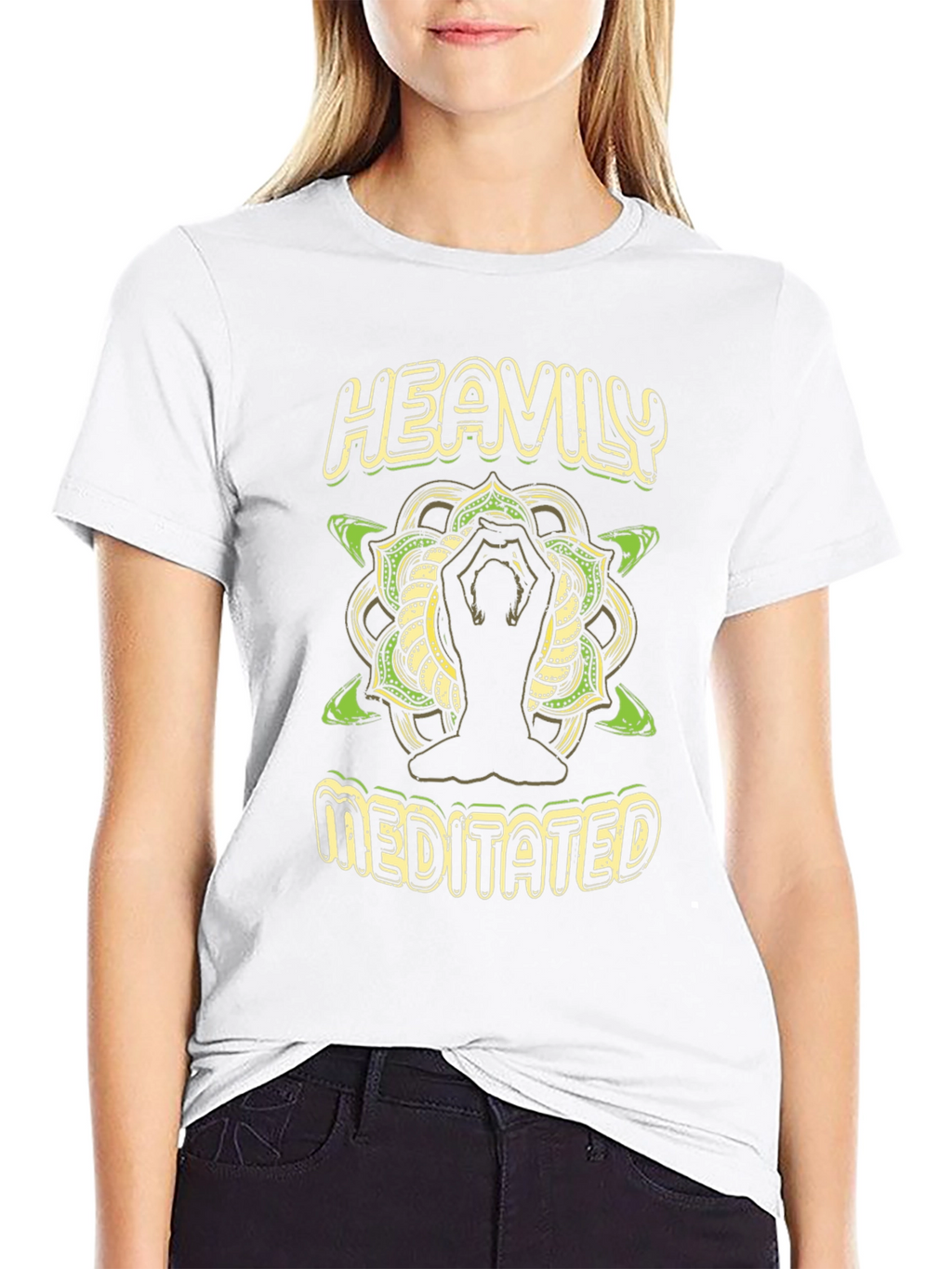 Heavily Meditated Yoga T-Shirt - Black