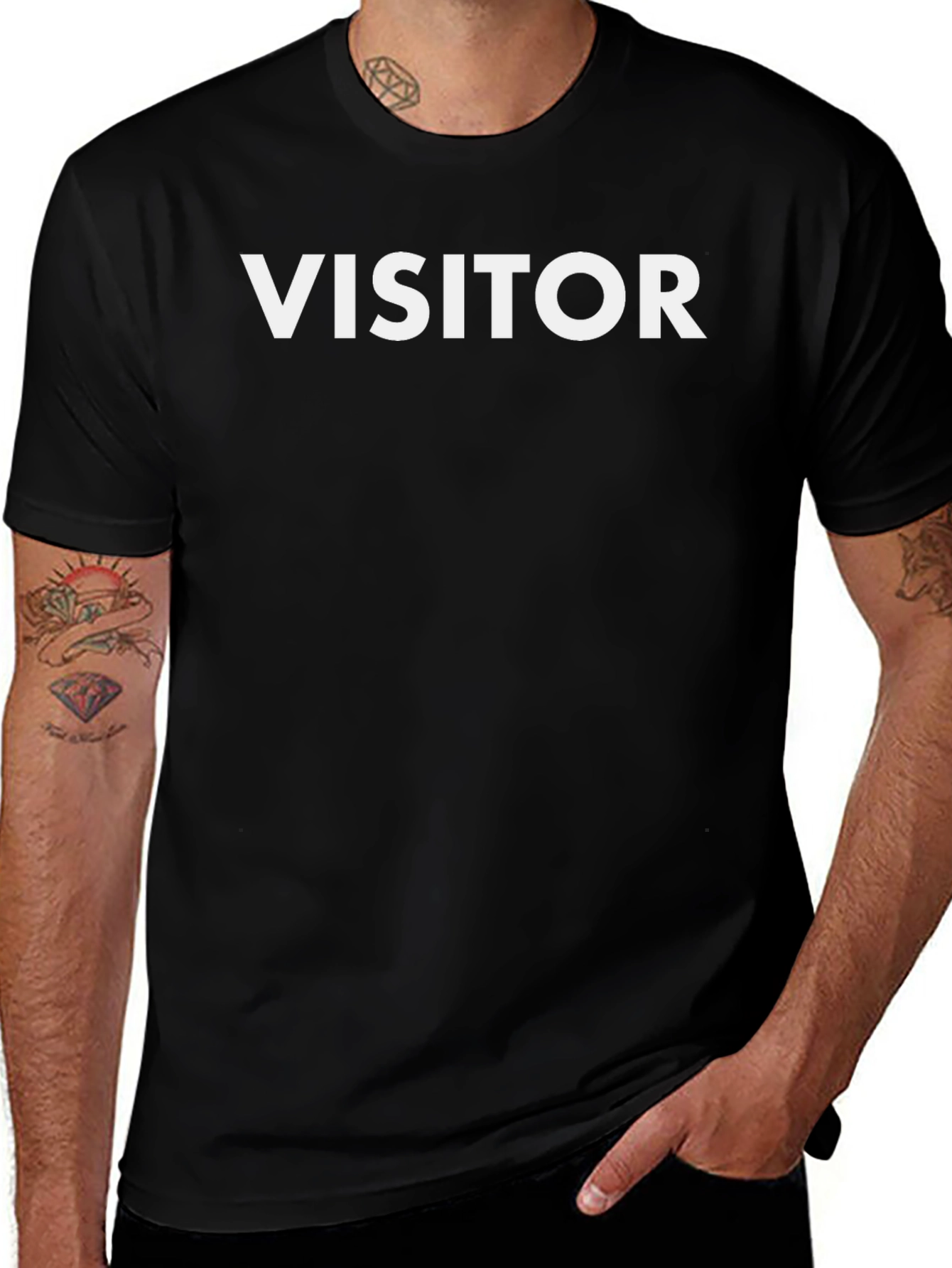 Visitor Tee - Bold Statement Crew Neck T-Shirt
