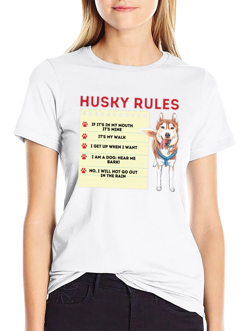 Husky Rules T-Shirt - Dog Lover Tee