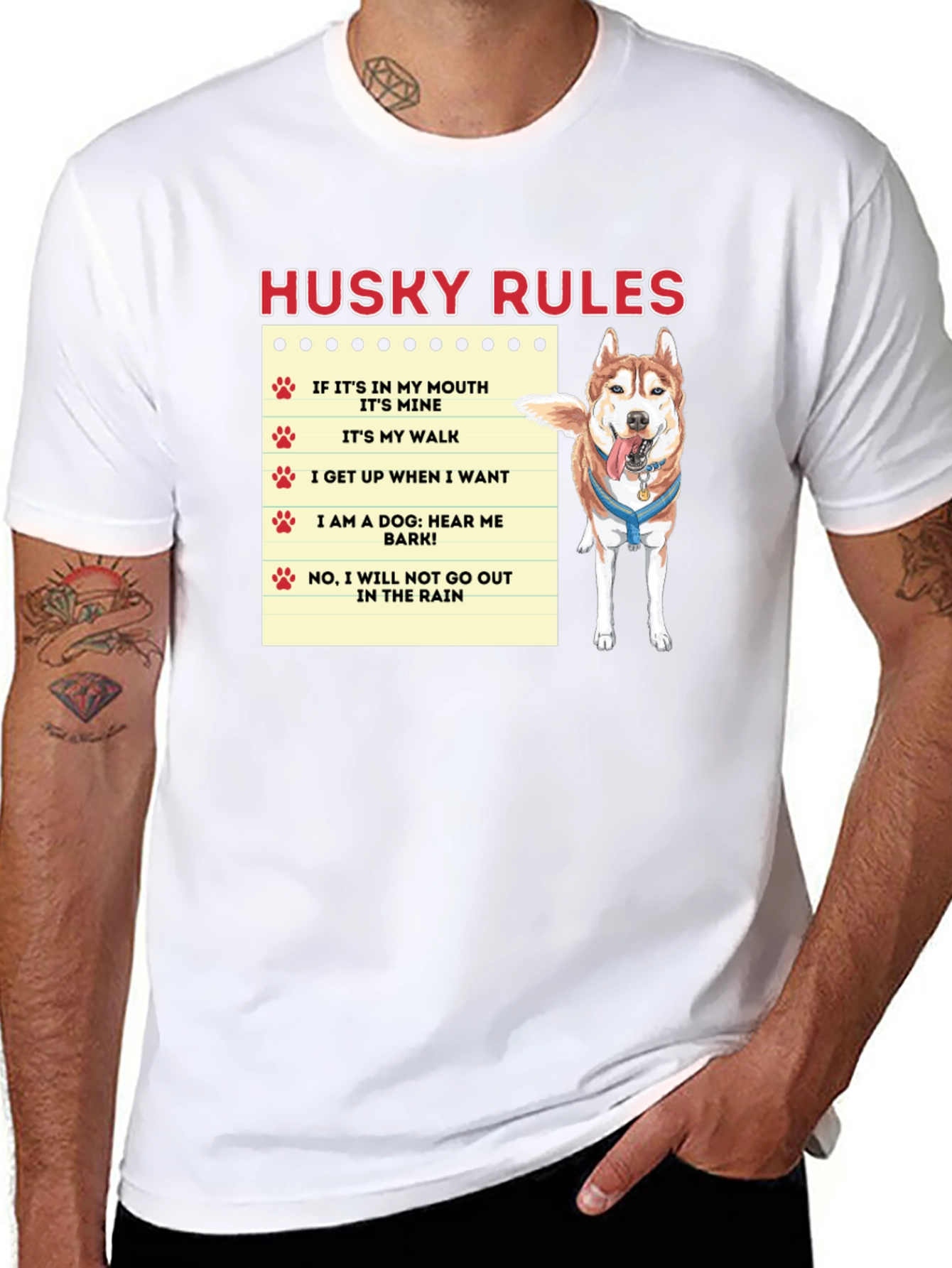 Husky Rules T-Shirt - Dog Lover Tee