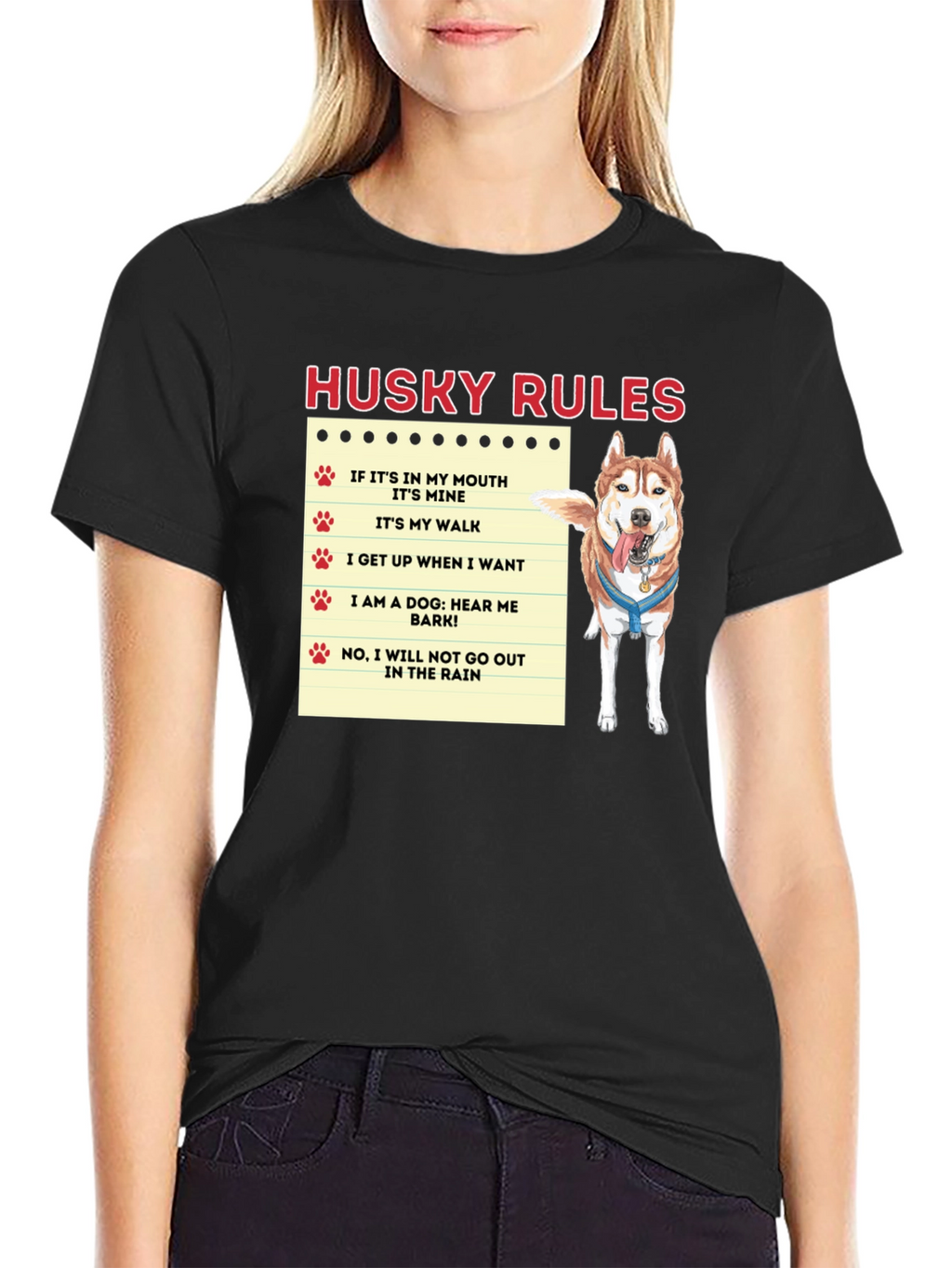Husky Rules T-Shirt - Dog Lover Tee