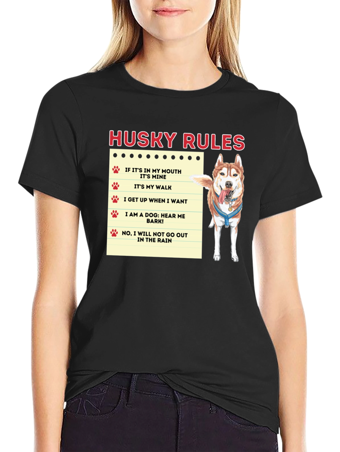 Husky Rules T-Shirt - Dog Lover Tee