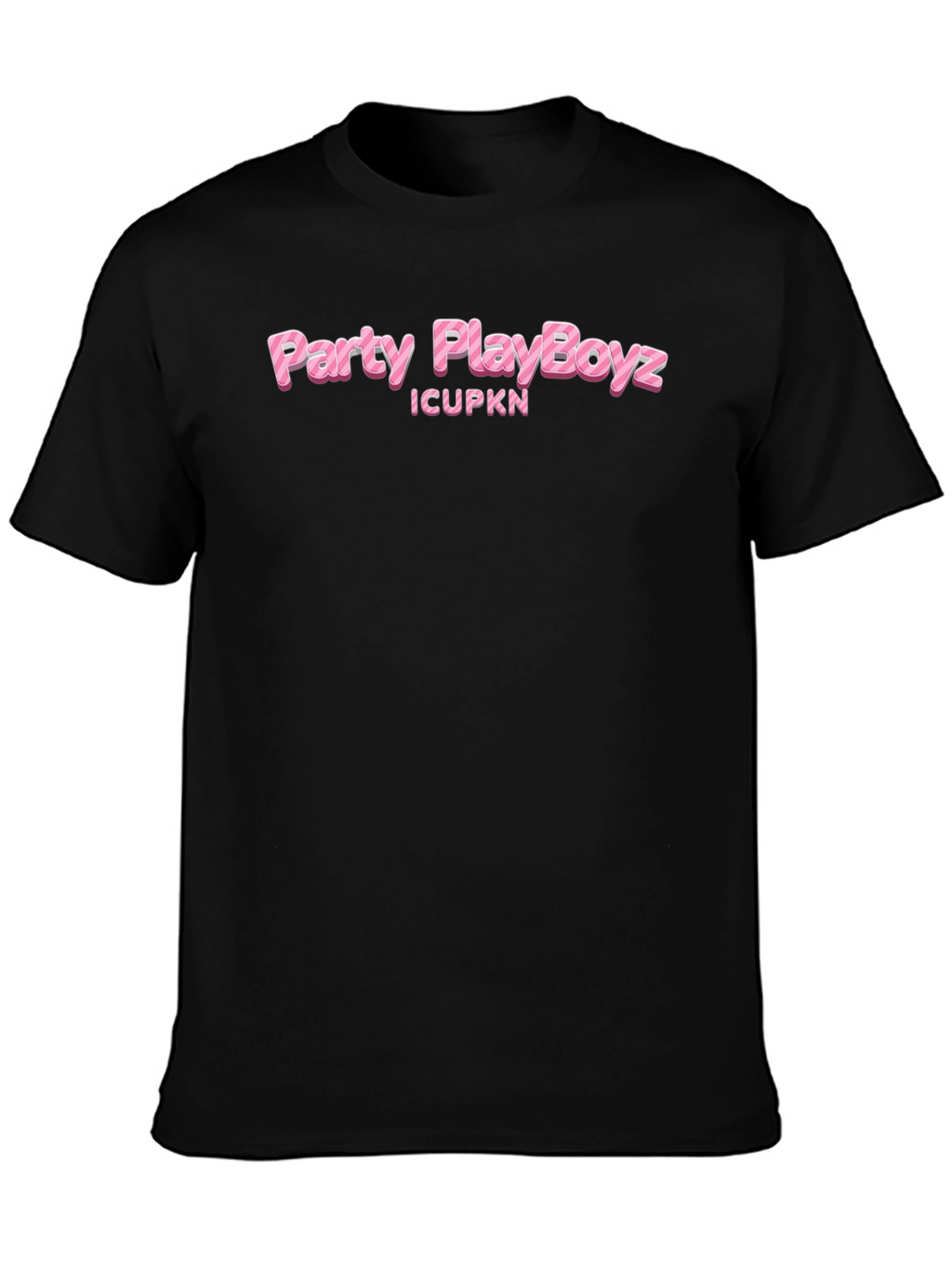 Party PlayBoyz Graphic T-Shirt - Black Crew Neck Tee