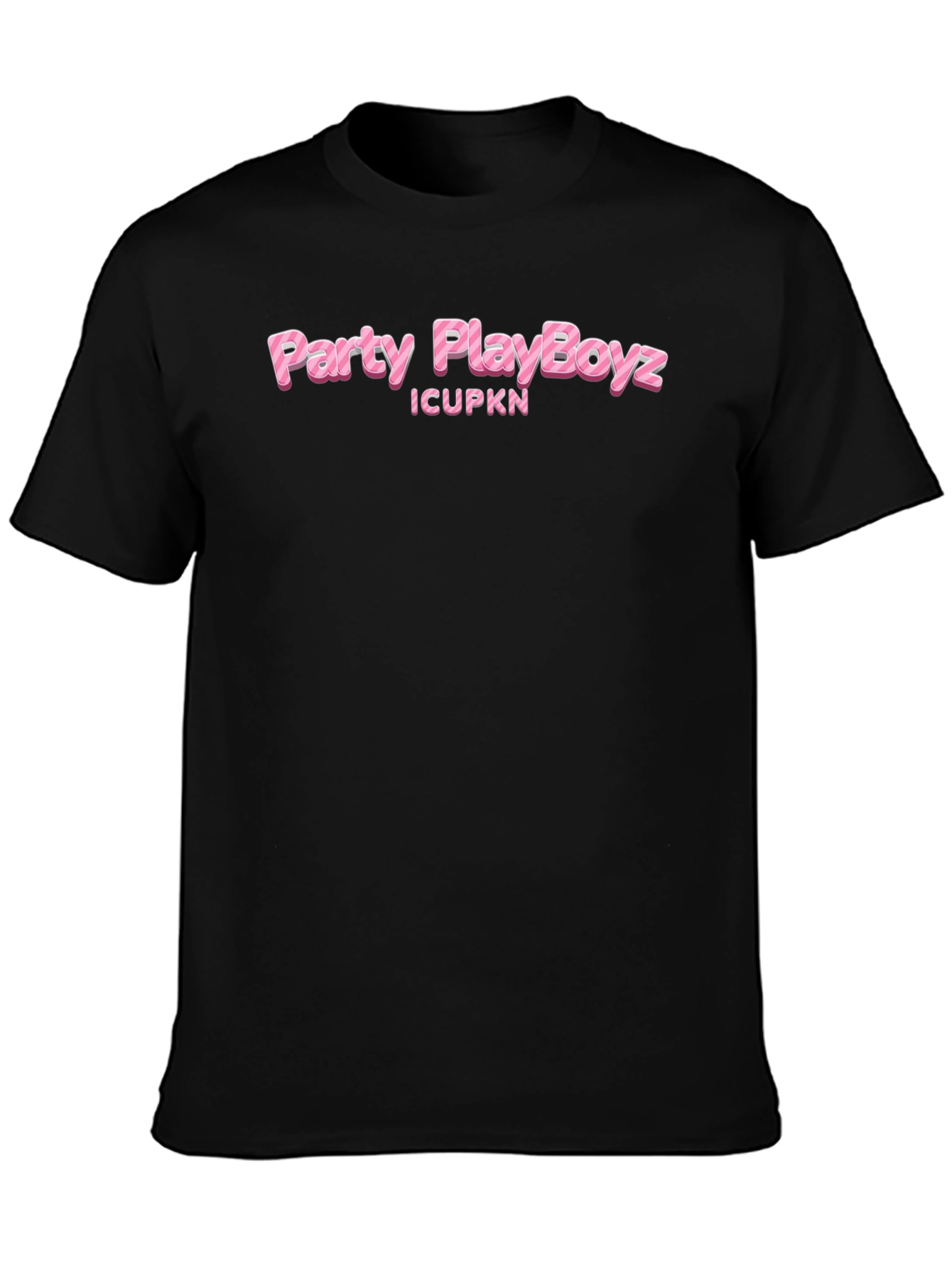 Party PlayBoyz Graphic T-Shirt - Black Crew Neck Tee