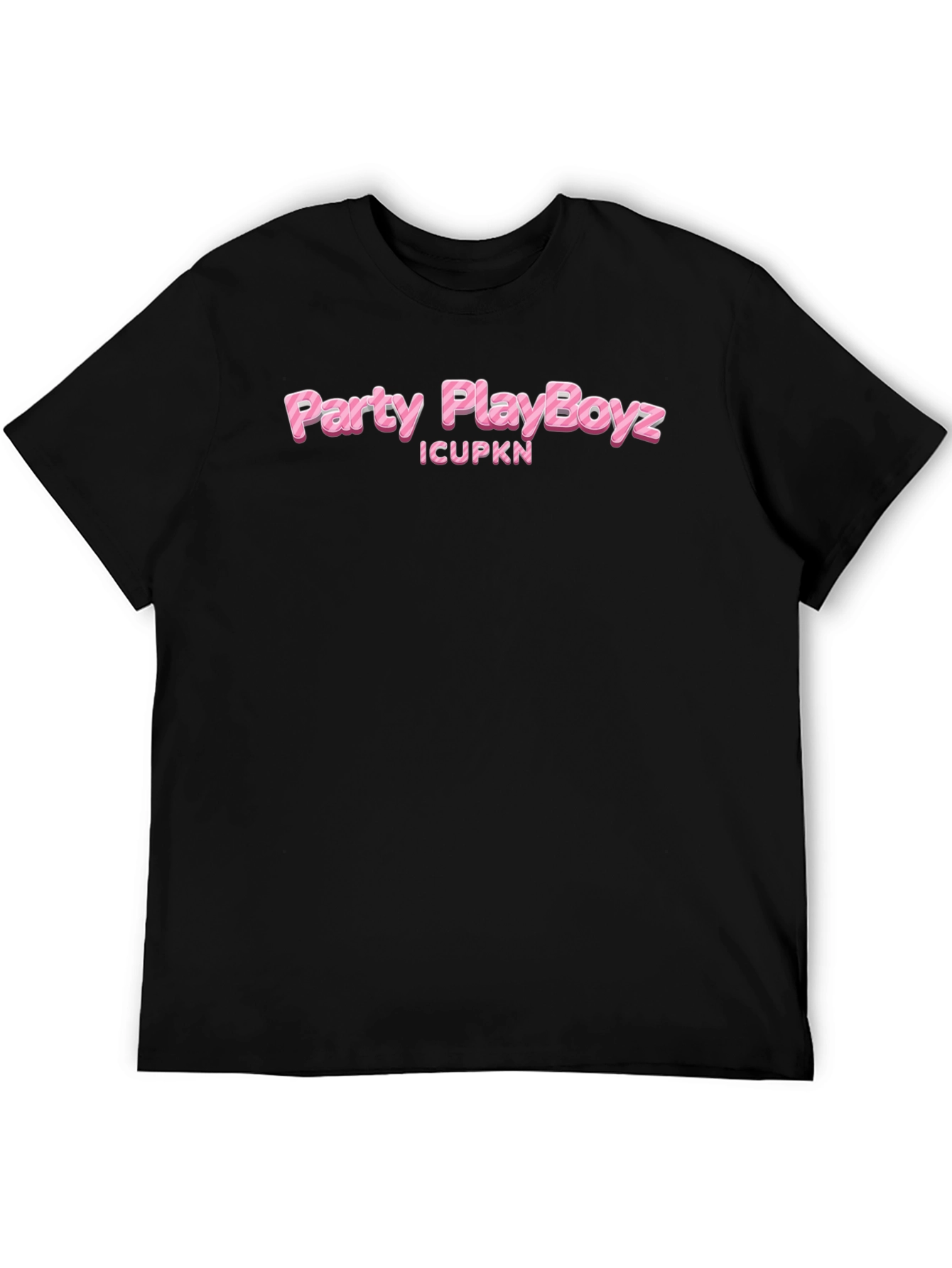 Party PlayBoyz Graphic T-Shirt - Black Crew Neck Tee