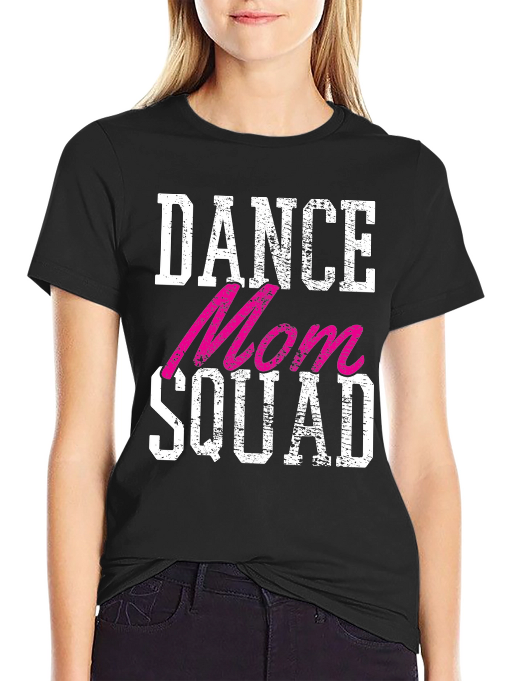 Dance Mom Squad Graphic Tee - Black Crewneck T-Shirt