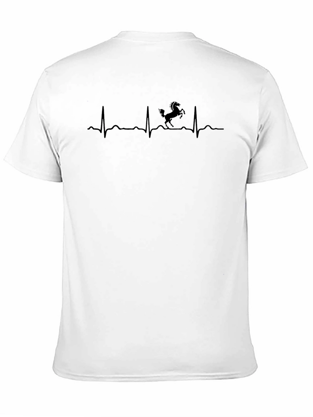 Black Horse Heartbeat Graphic T-Shirt