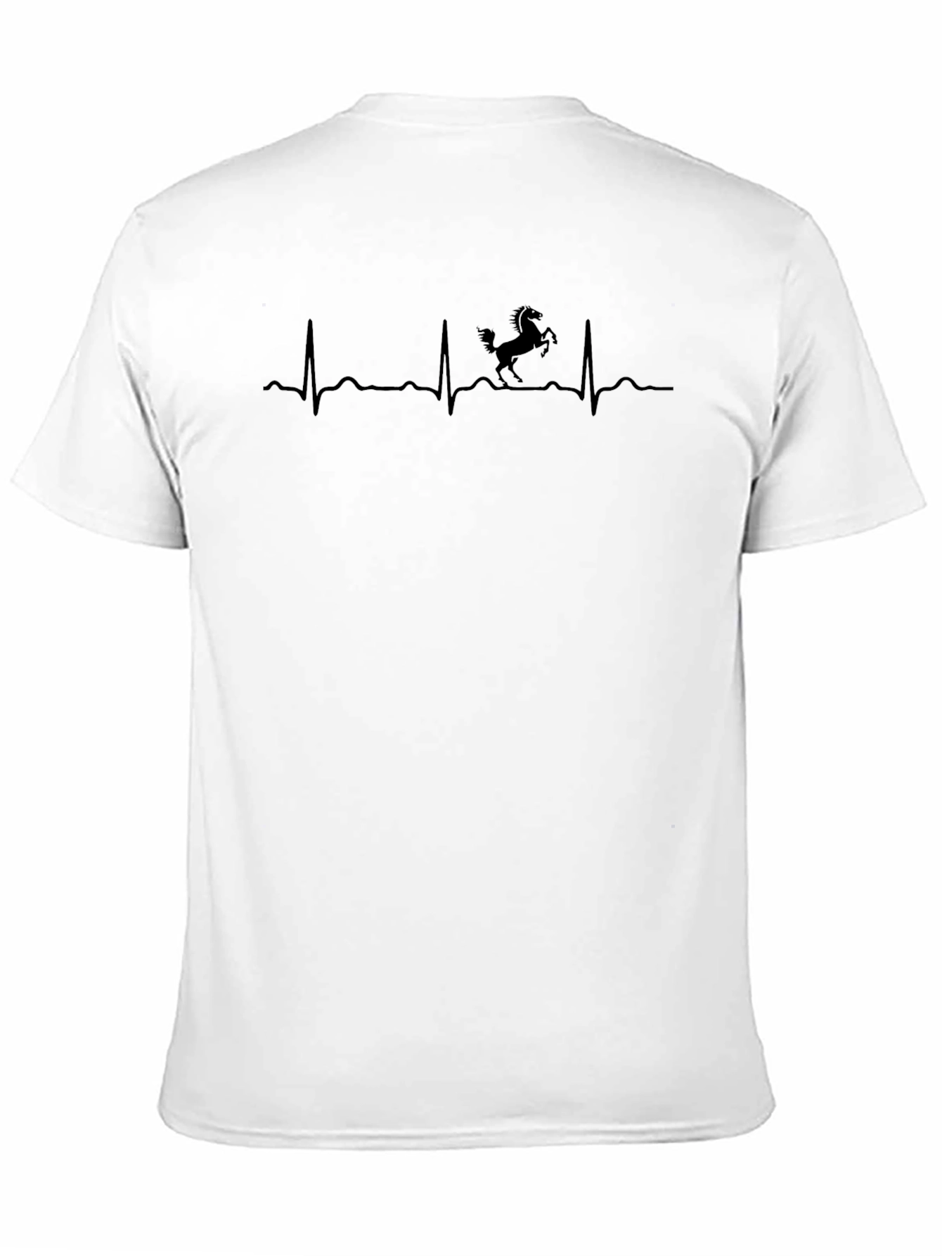 Black Horse Heartbeat Graphic T-Shirt