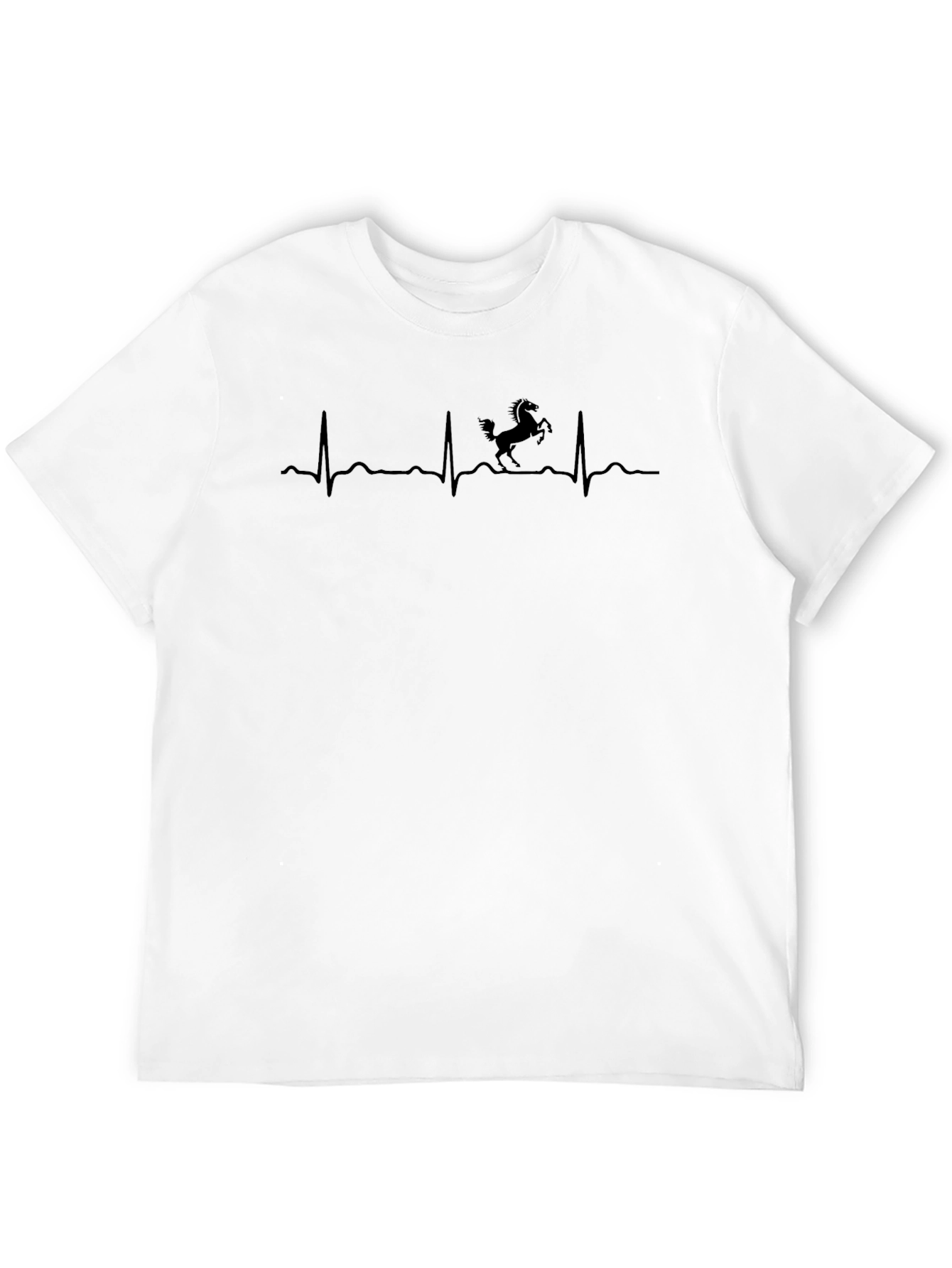 Black Horse Heartbeat Graphic T-Shirt
