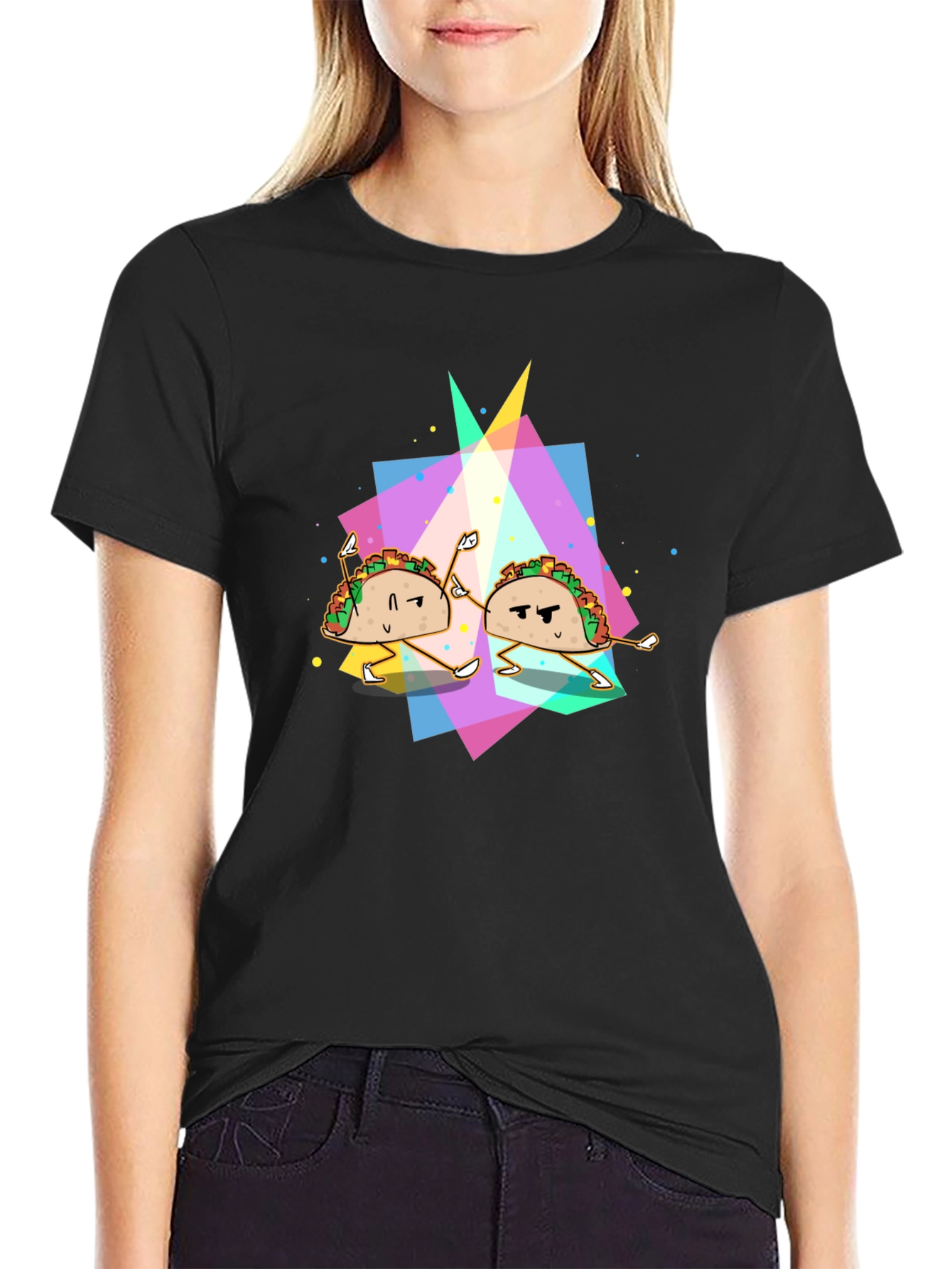 Taco Dance Graphic Black T-Shirt