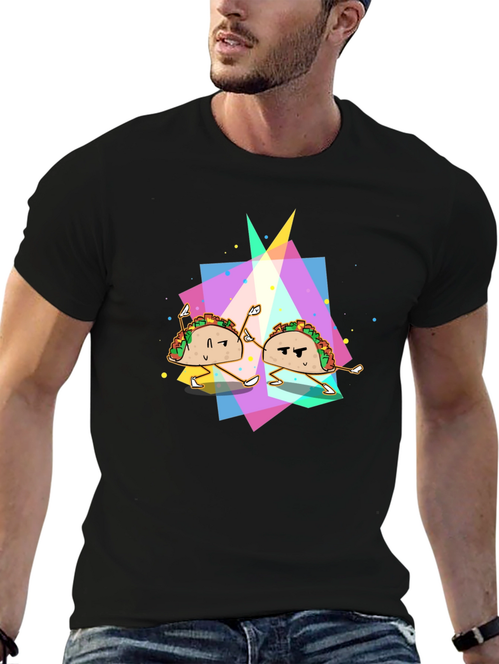 Taco Dance Graphic Black T-Shirt