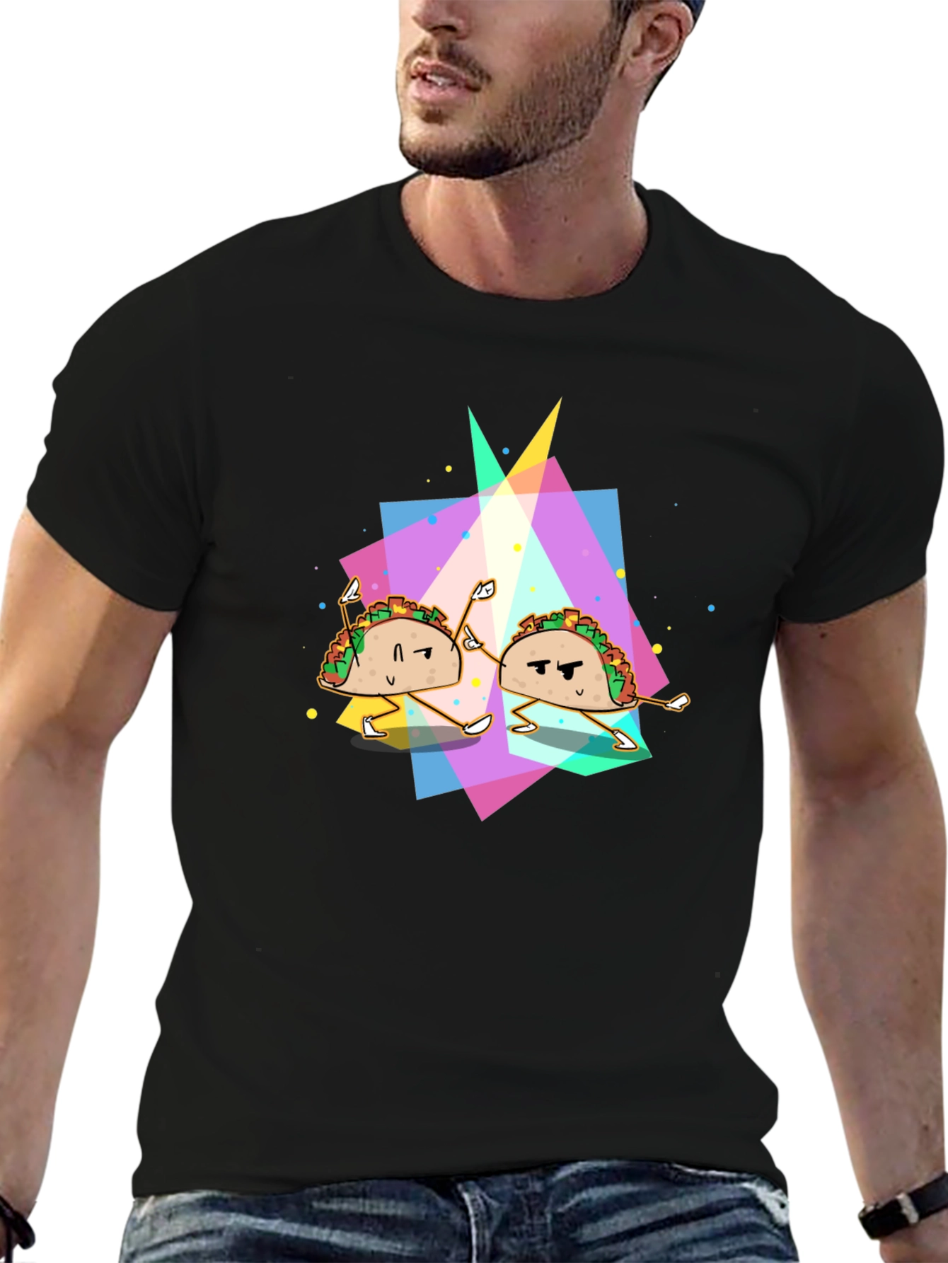 Taco Dance Graphic Black T-Shirt