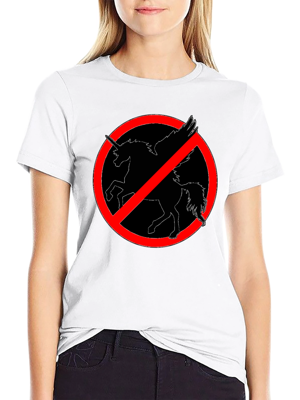 No Unicorns Allowed! Black T-Shirt