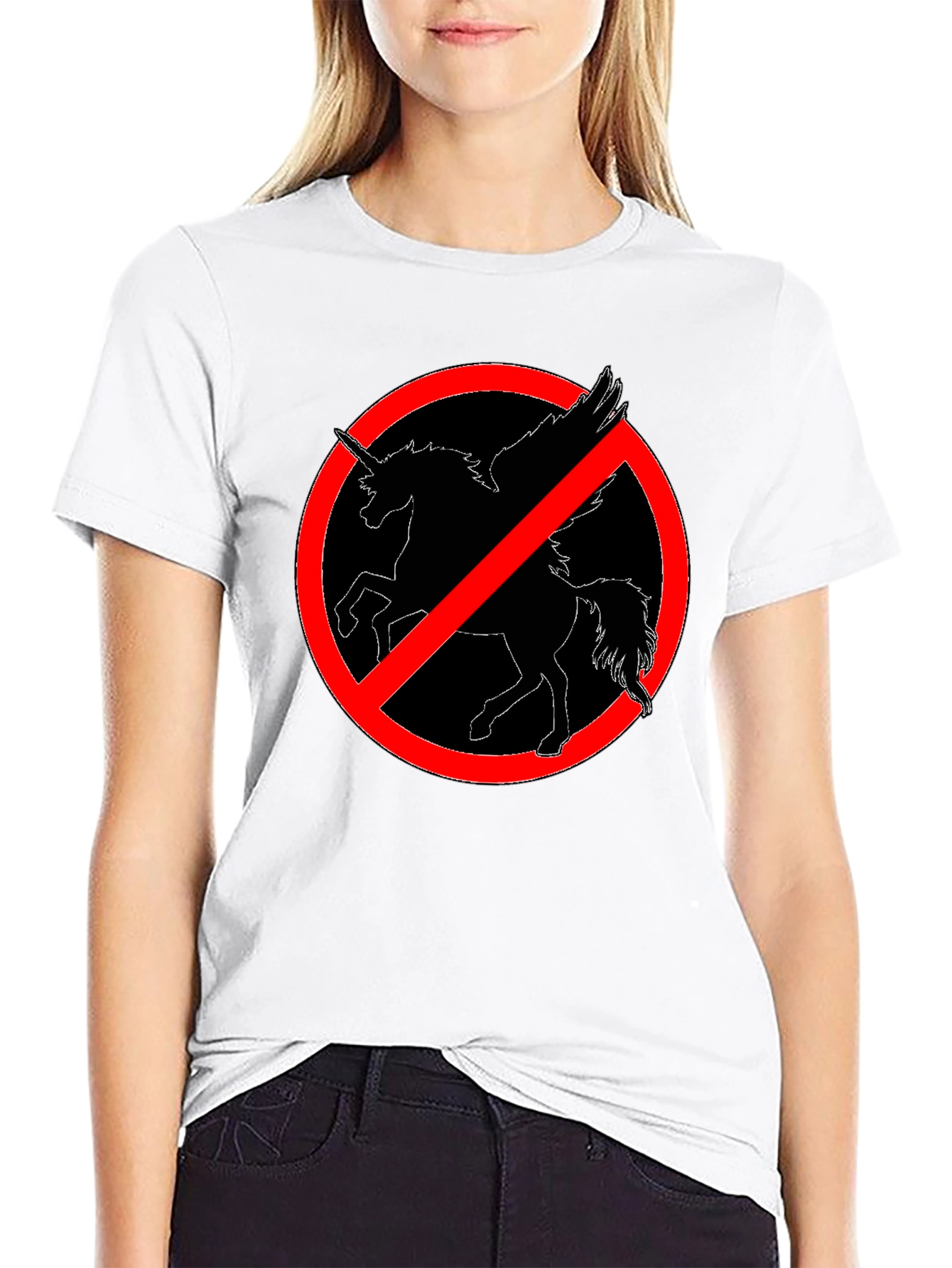No Unicorns Allowed! Black T-Shirt