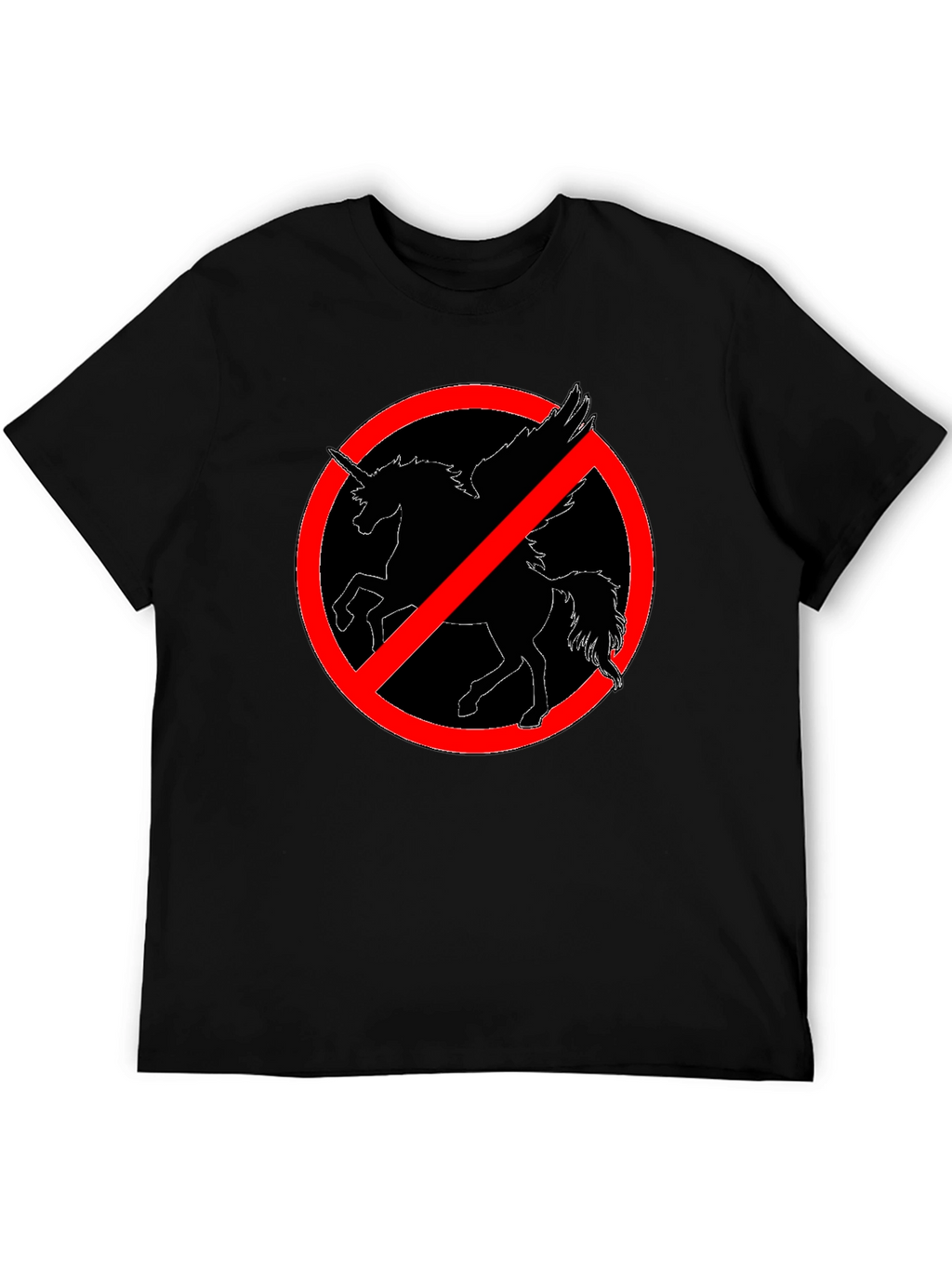 No Unicorns Allowed! Black T-Shirt