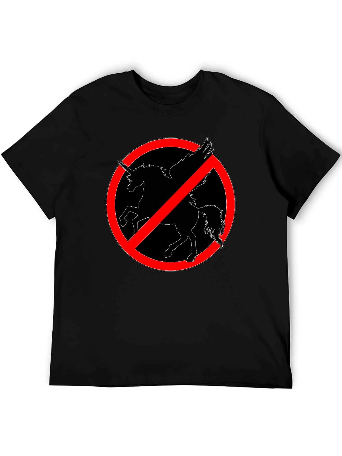 No Unicorns Allowed! Black T-Shirt