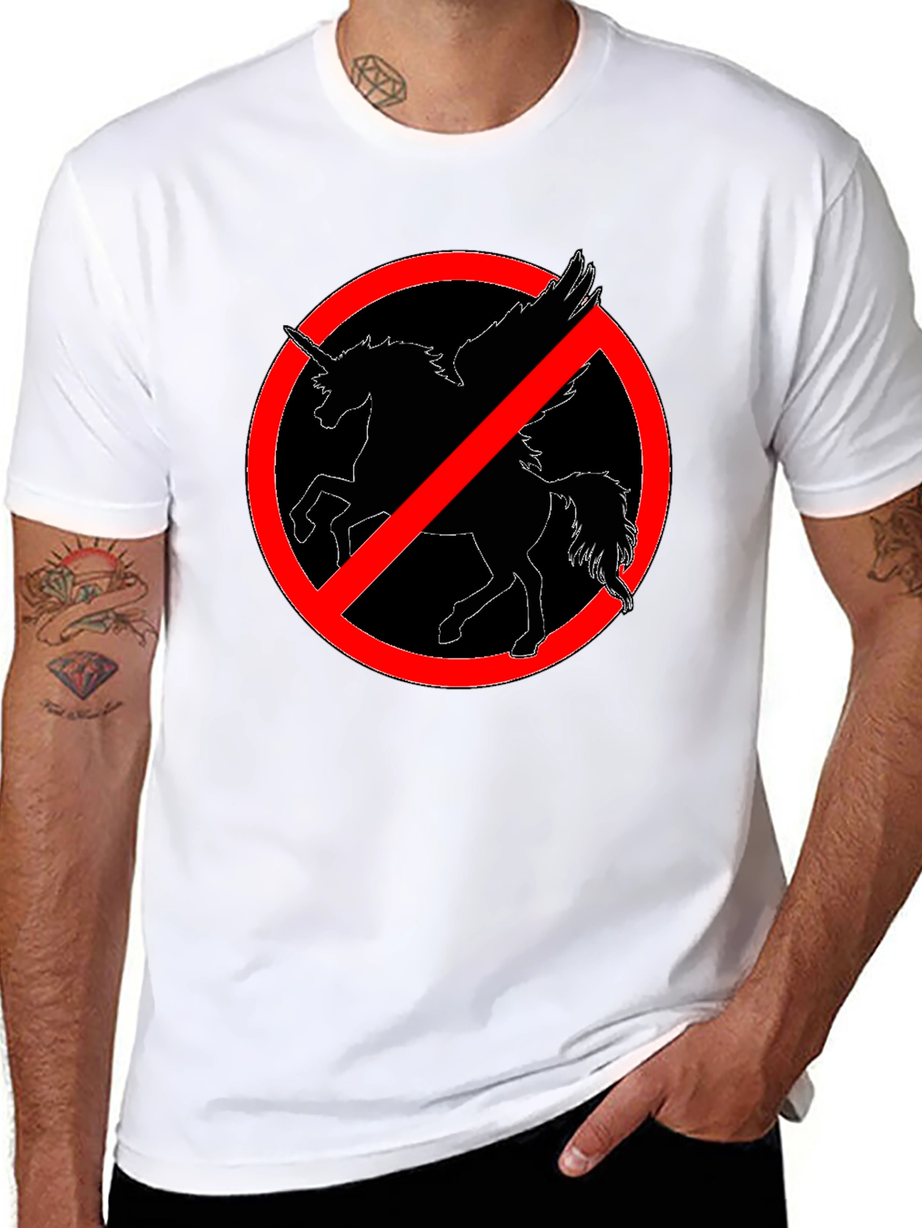 No Unicorns Allowed! Black T-Shirt