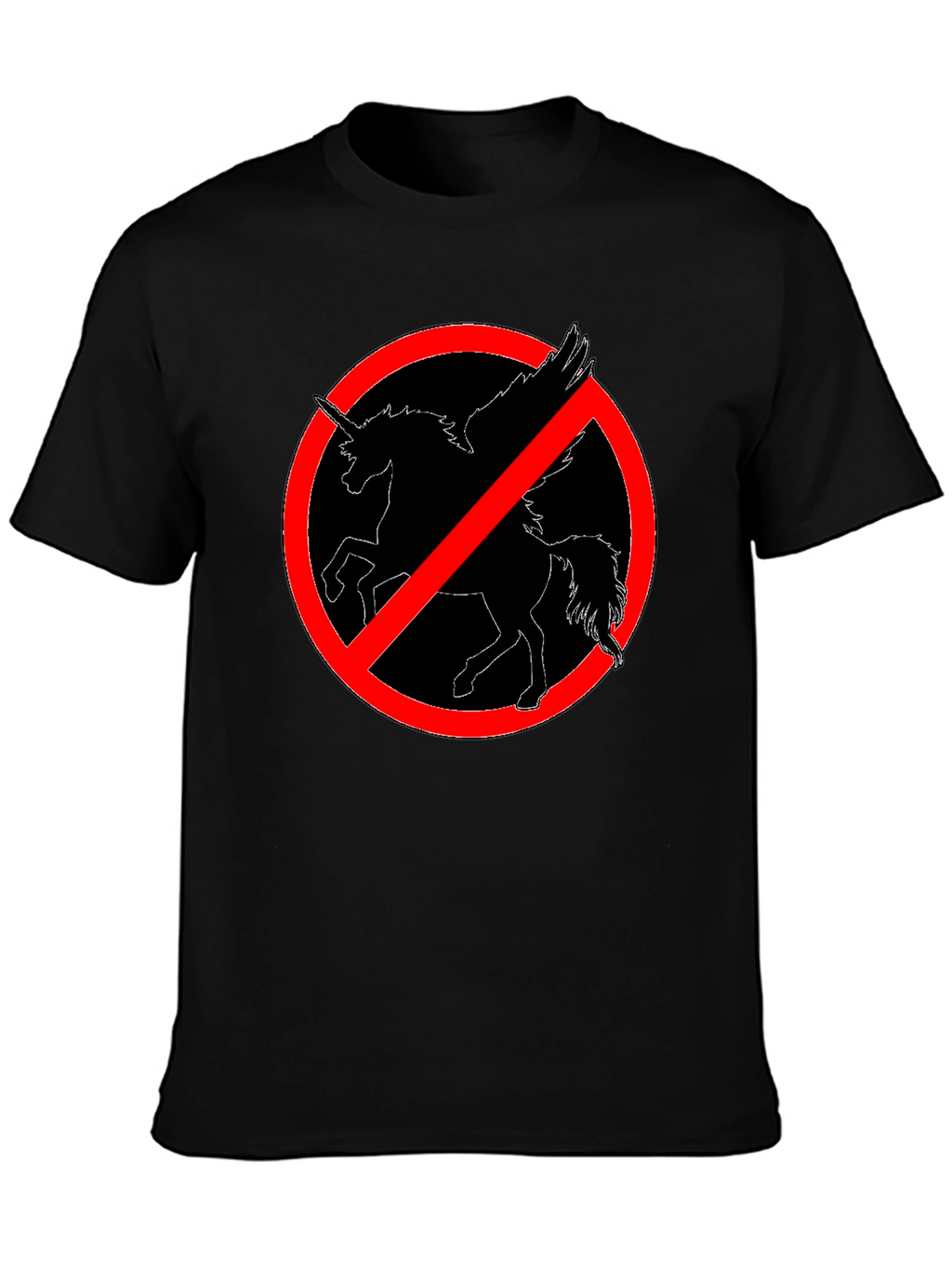 No Unicorns Allowed! Black T-Shirt