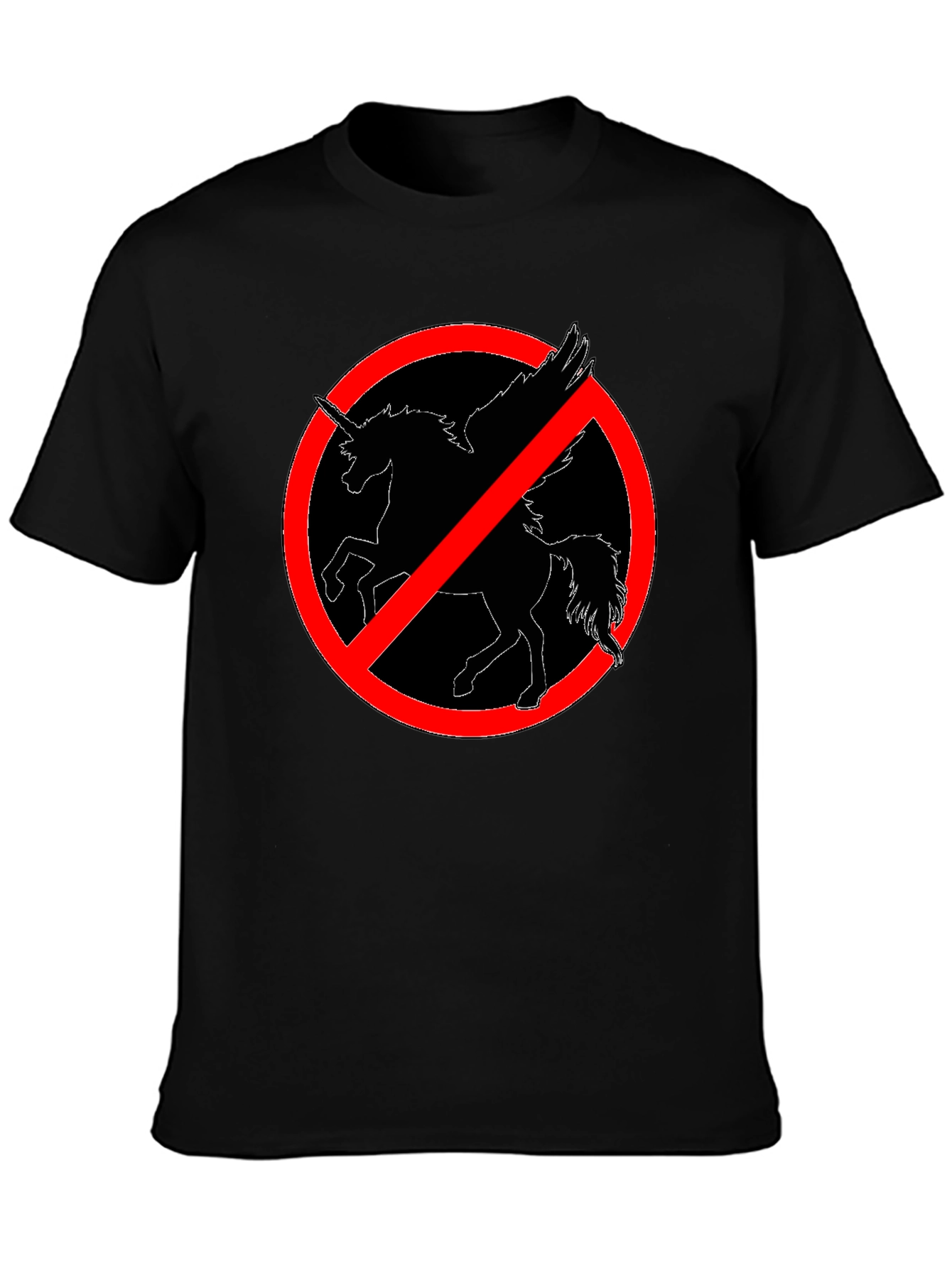 No Unicorns Allowed! Black T-Shirt