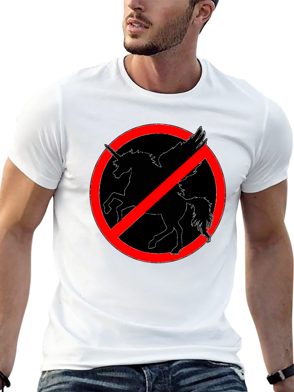 No Unicorns Allowed! Black T-Shirt