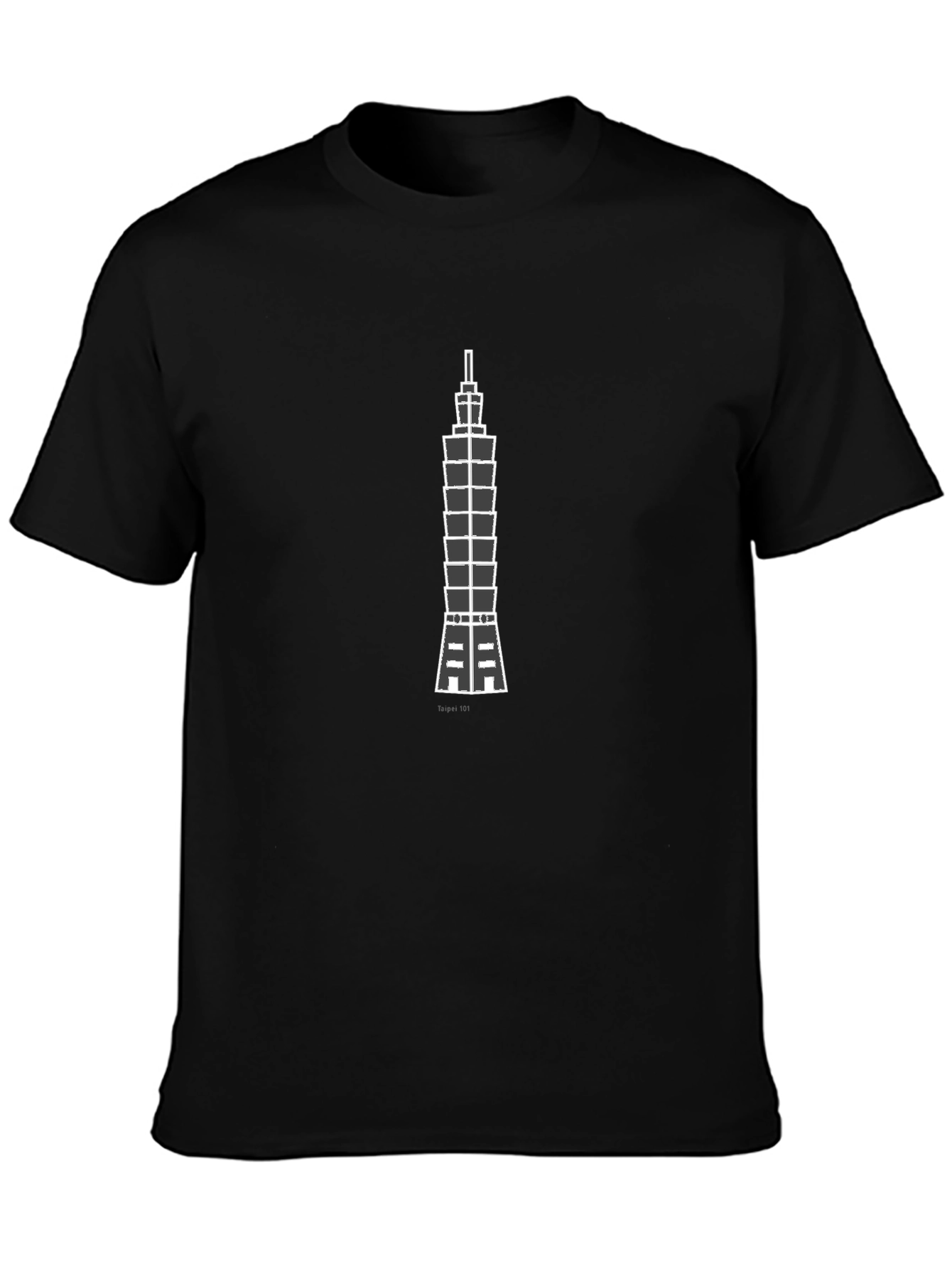 Taipei 101 Graphic Tee - Black Cotton Comfort