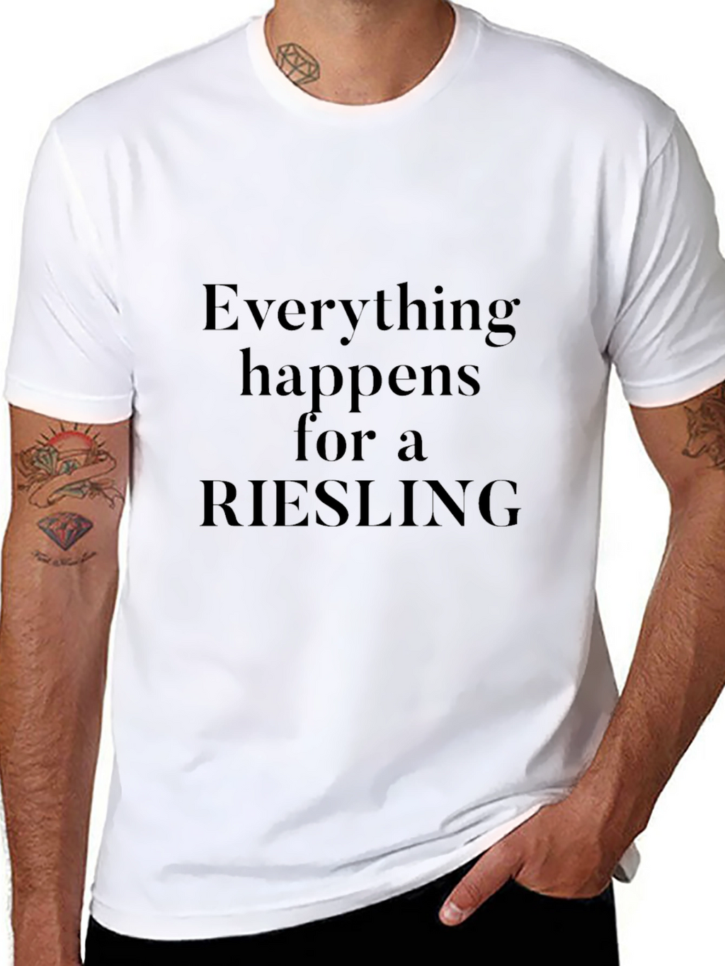 Riesling T-Shirt - Everything Happens For a Riesling