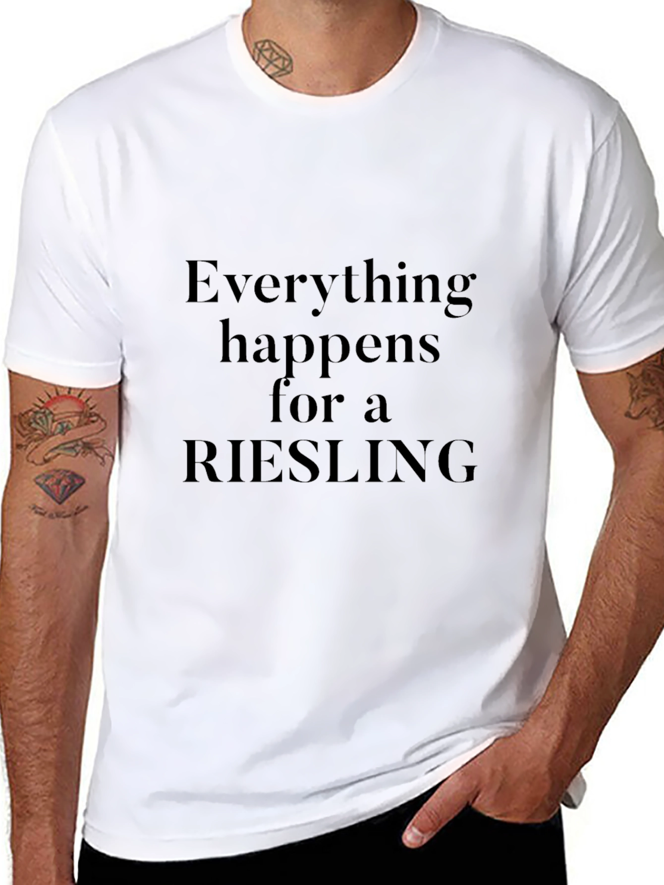 Riesling T-Shirt - Everything Happens For a Riesling