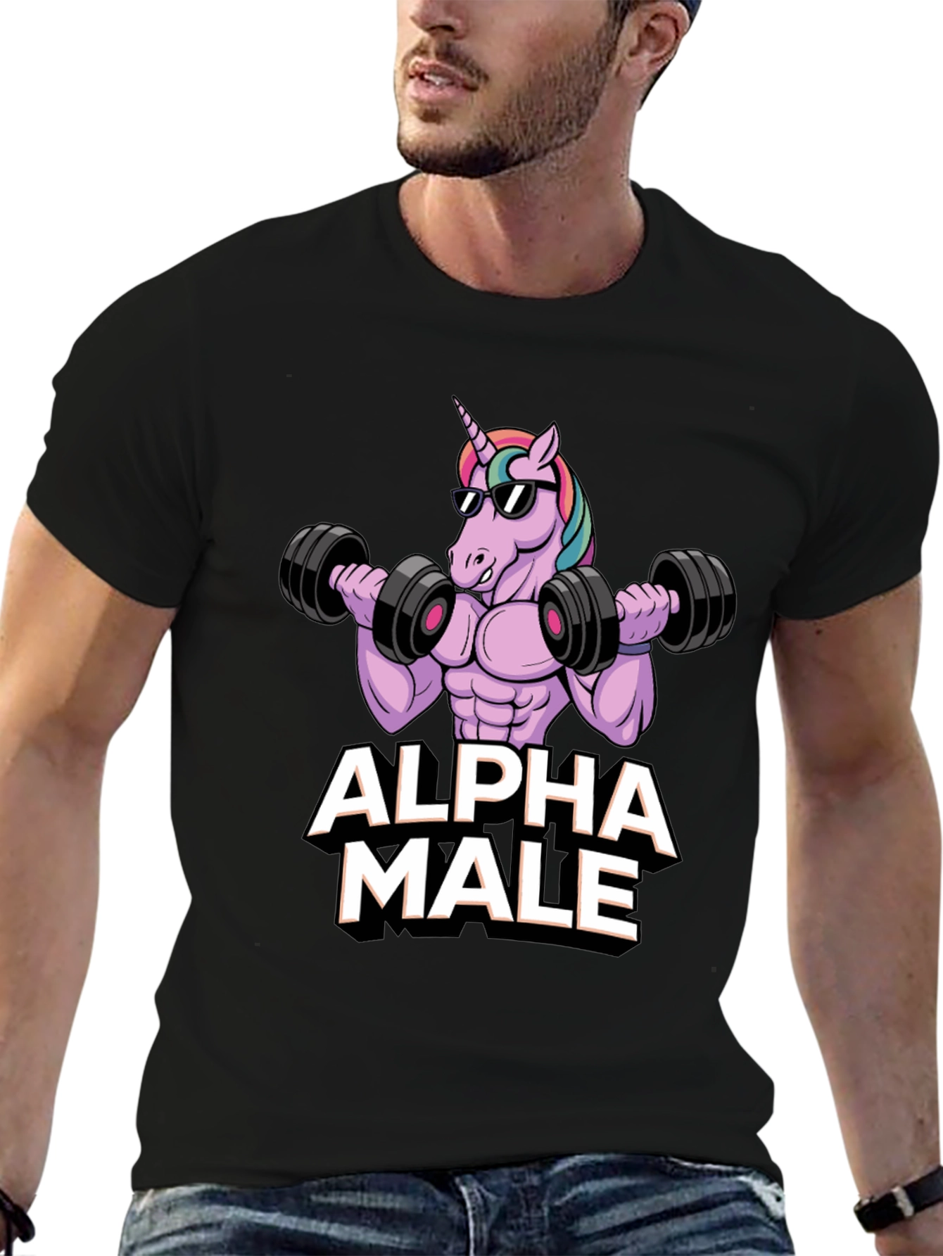 Alpha Male Unicorn T-Shirt | Workout Motivation Tee