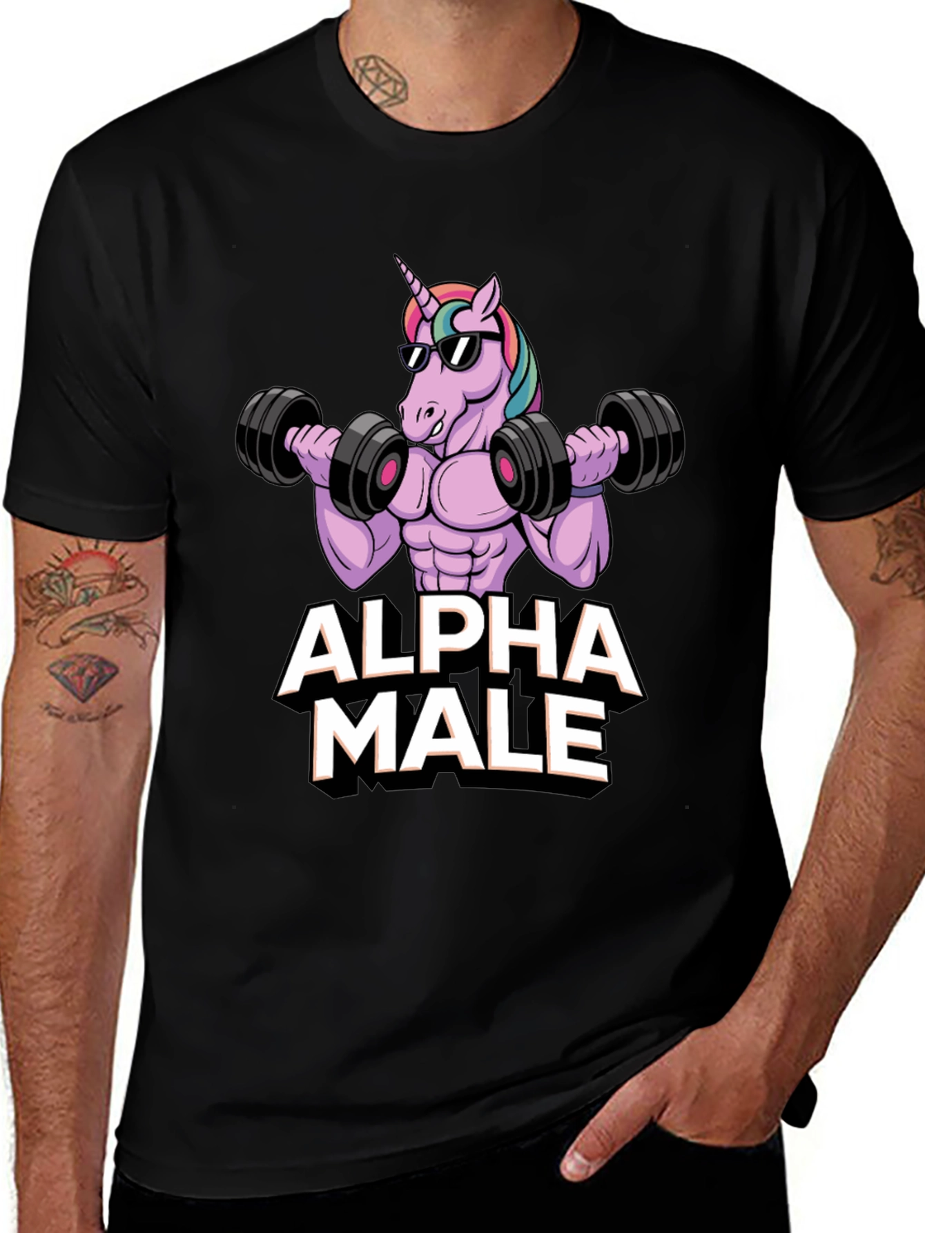 Alpha Male Unicorn T-Shirt | Workout Motivation Tee