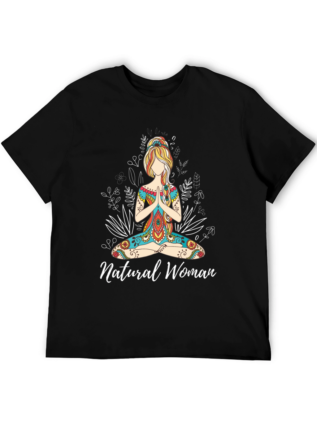 Natural Woman Yoga Graphic Tee - Black