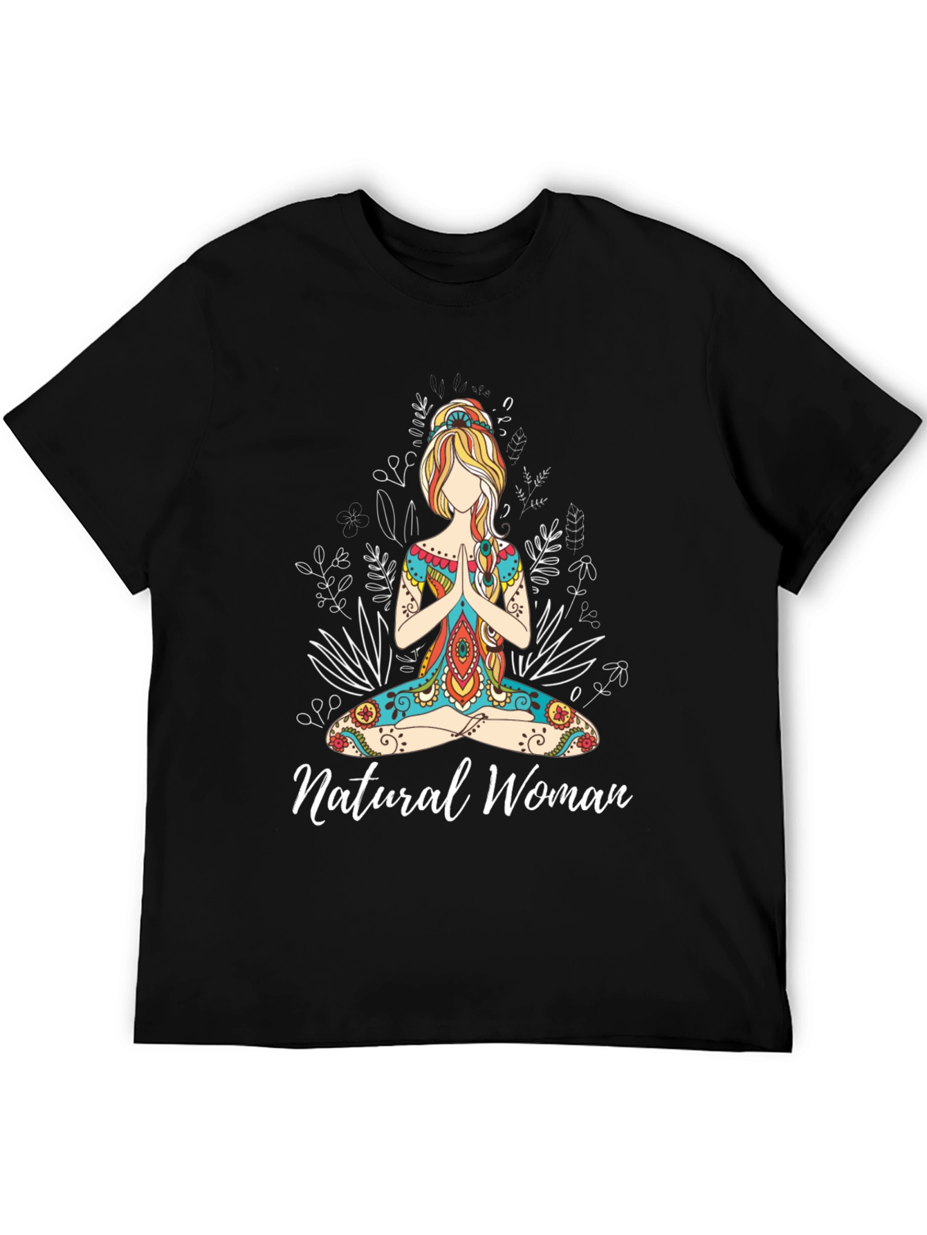 Natural Woman Yoga Graphic Tee - Black