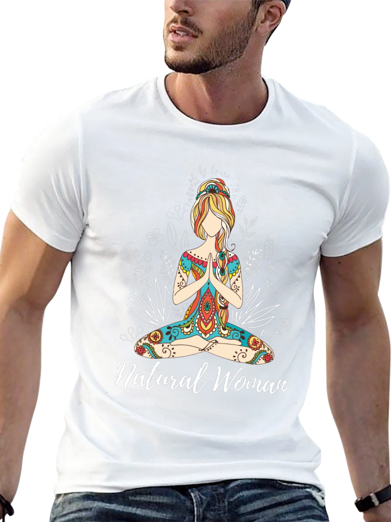 Natural Woman Yoga Graphic Tee - Black