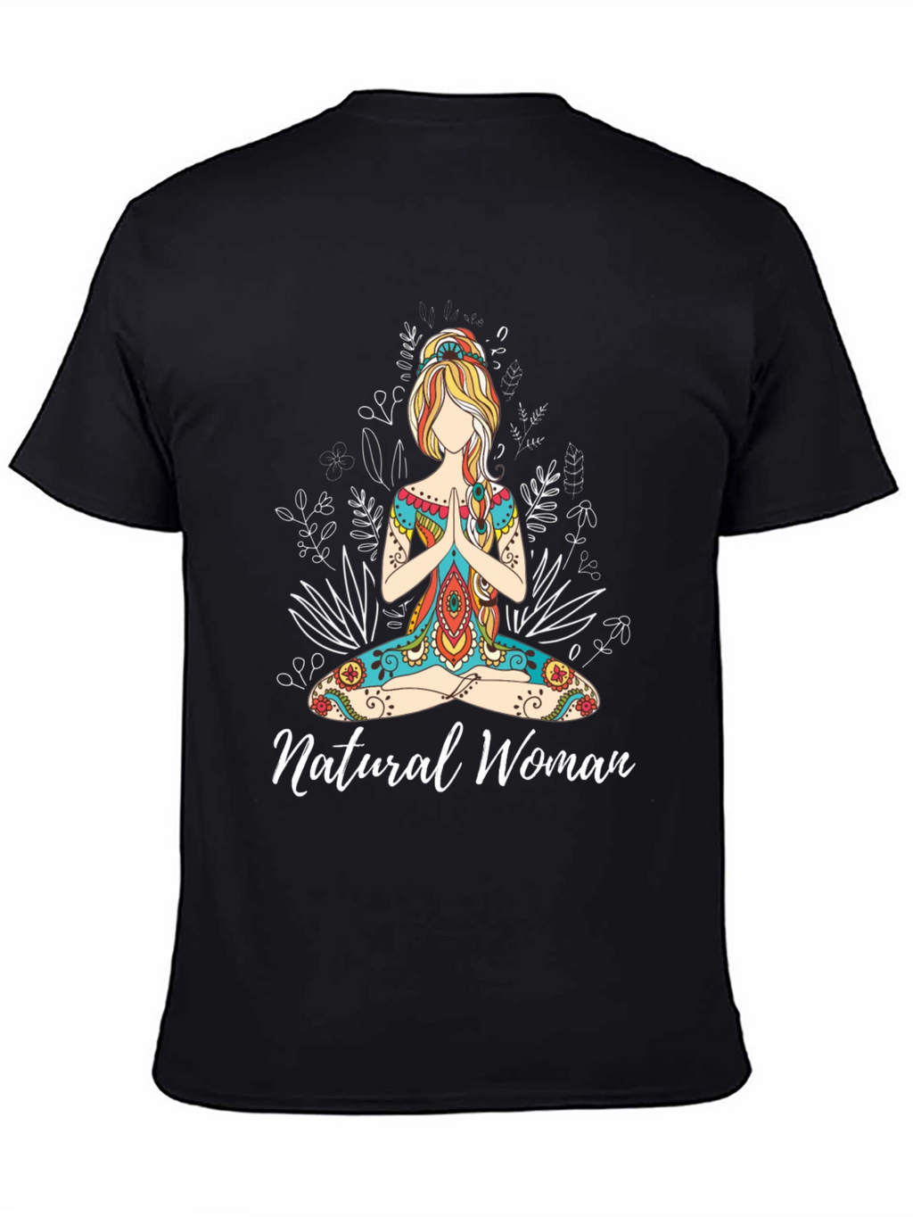 Natural Woman Yoga Graphic Tee - Black