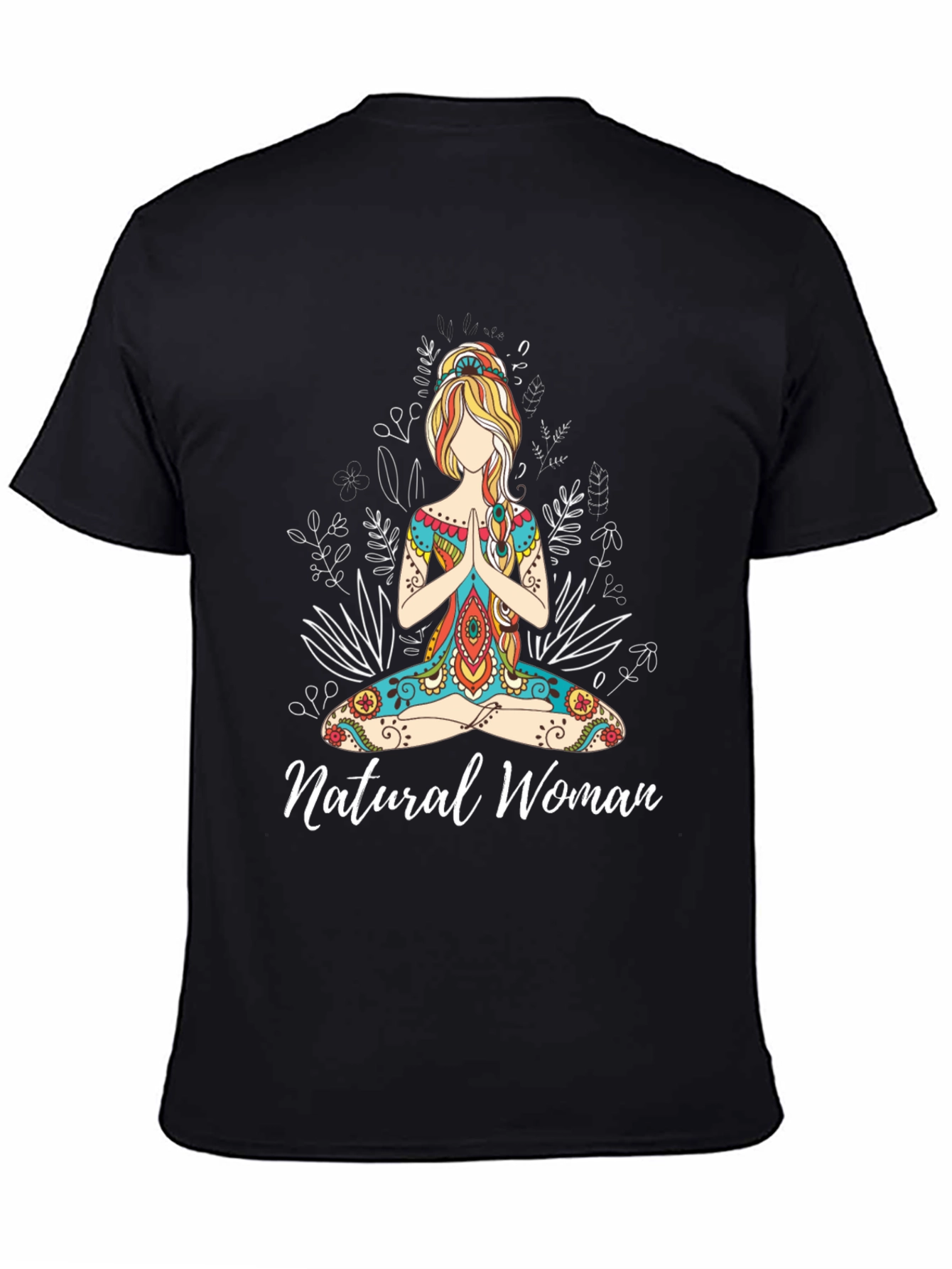 Natural Woman Yoga Graphic Tee - Black