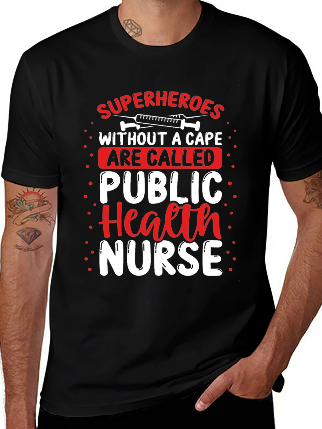 Public Health Nurse Superhero T-Shirt