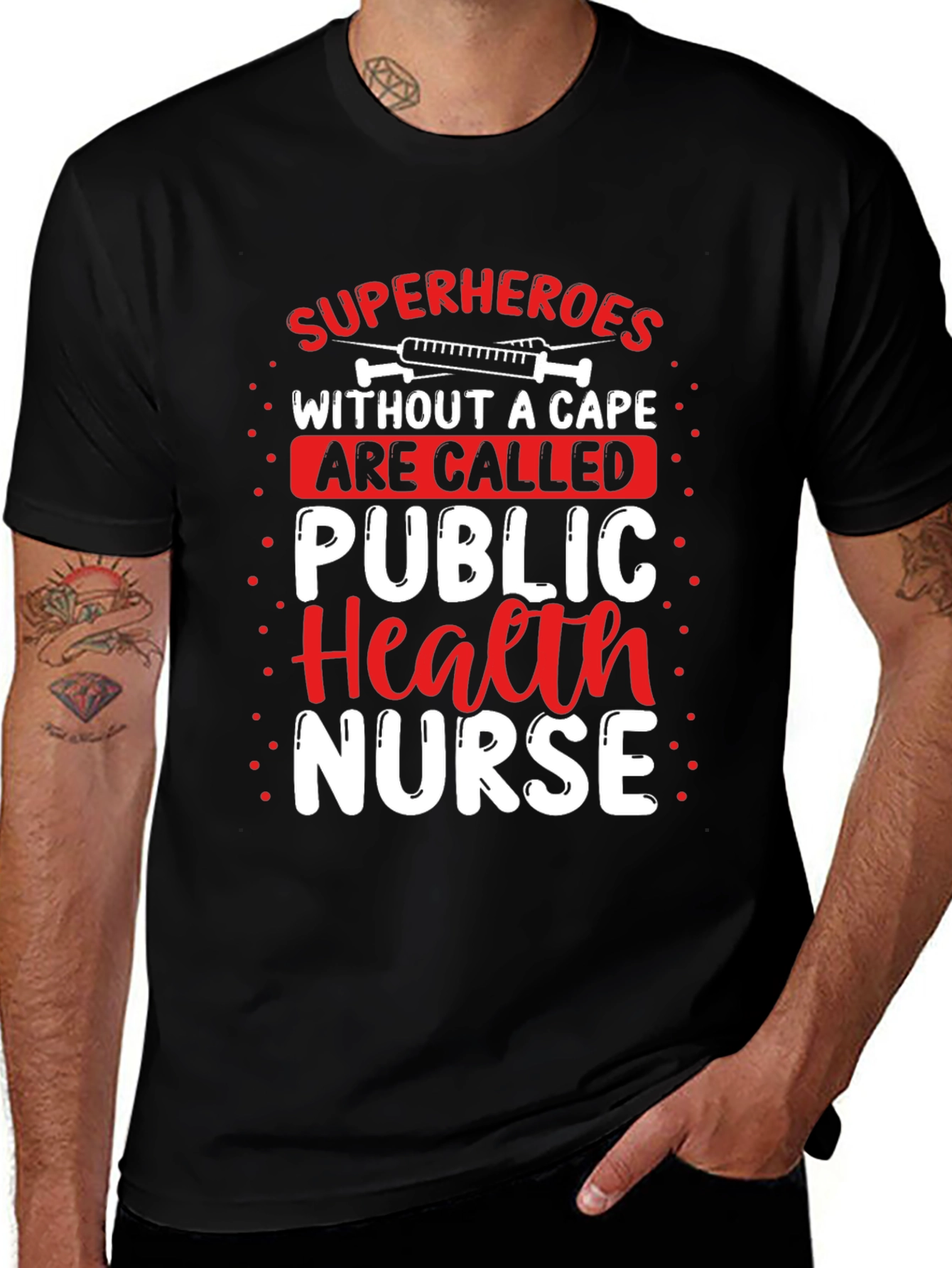 Public Health Nurse Superhero T-Shirt