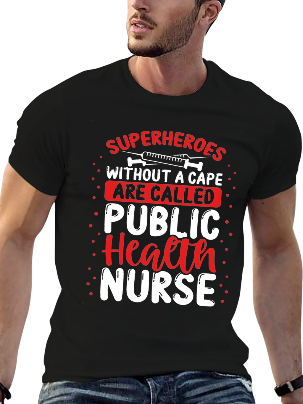 Public Health Nurse Superhero T-Shirt