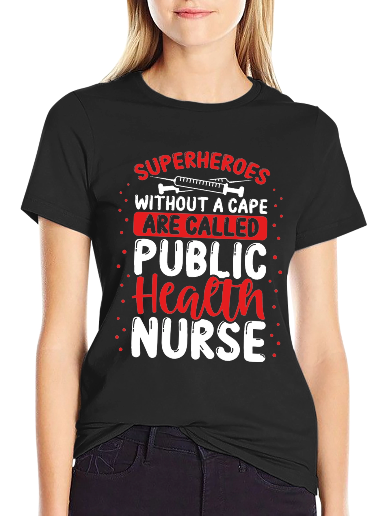 Public Health Nurse Superhero T-Shirt