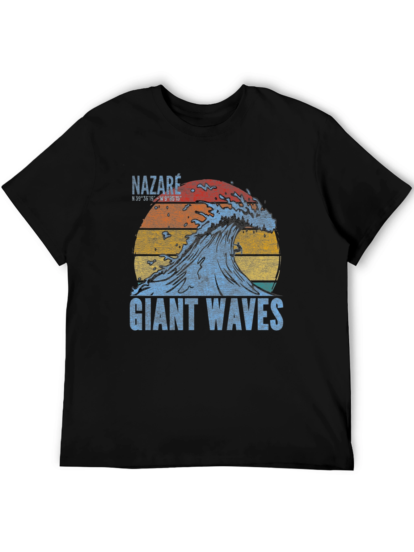 Nazare Giant Waves Graphic Tee - Vintage Surf T-Shirt