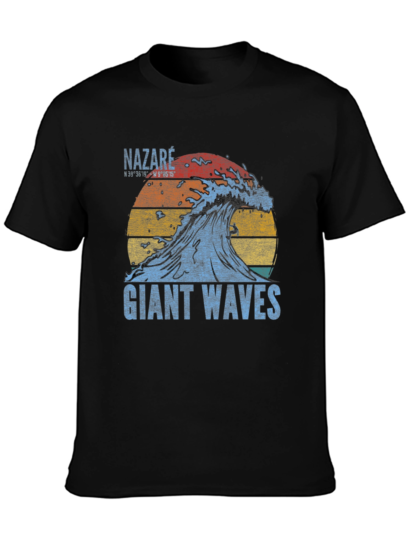Nazare Giant Waves Graphic Tee - Vintage Surf T-Shirt