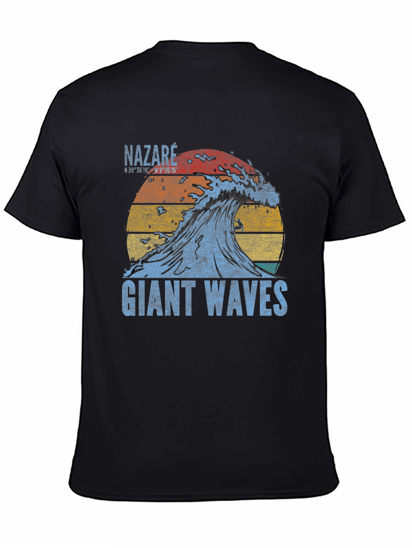 Nazare Giant Waves Graphic Tee - Vintage Surf T-Shirt